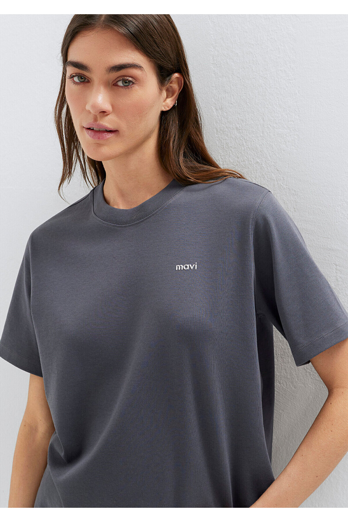 Mavi Logo Baskılı Gri Tişört Regular Fit / Normal Kesim 1613882-83620 görsel 3