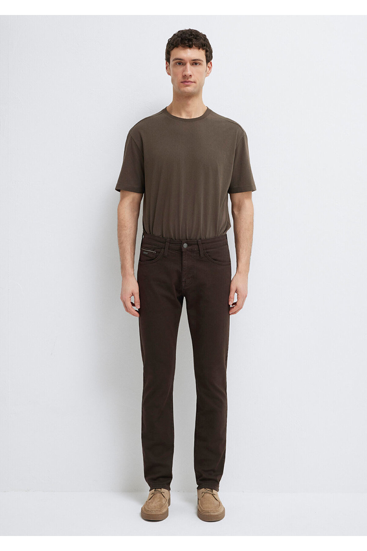 Mavi Jake Black Koyu Kahverengi Gabardin Pantolon 0042290686 görsel 3