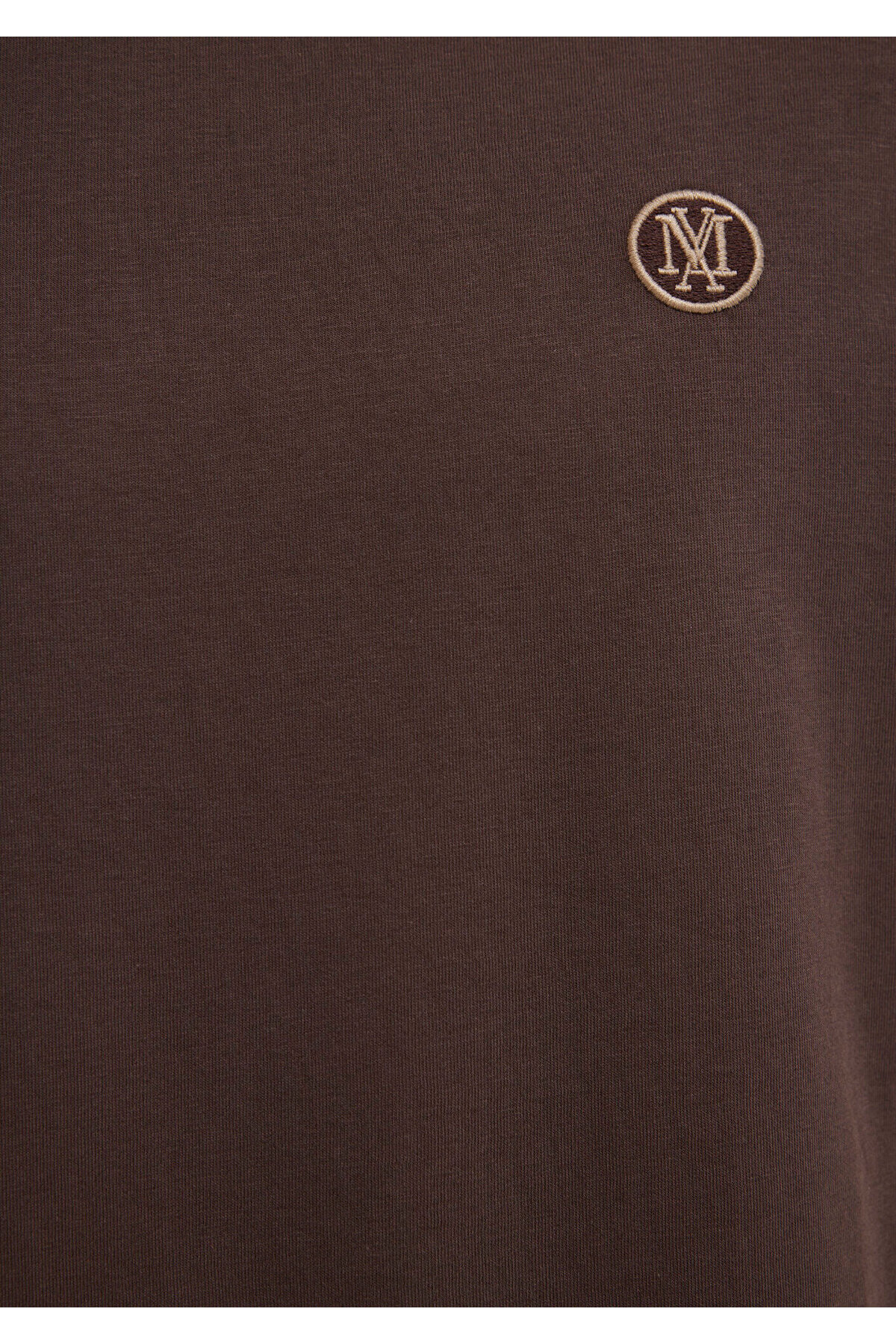 Mavi Logo İşlemeli Kahverengi Basic Tişört Loose Fit / Bol Rahat Kesim 067074-70251 görsel 8