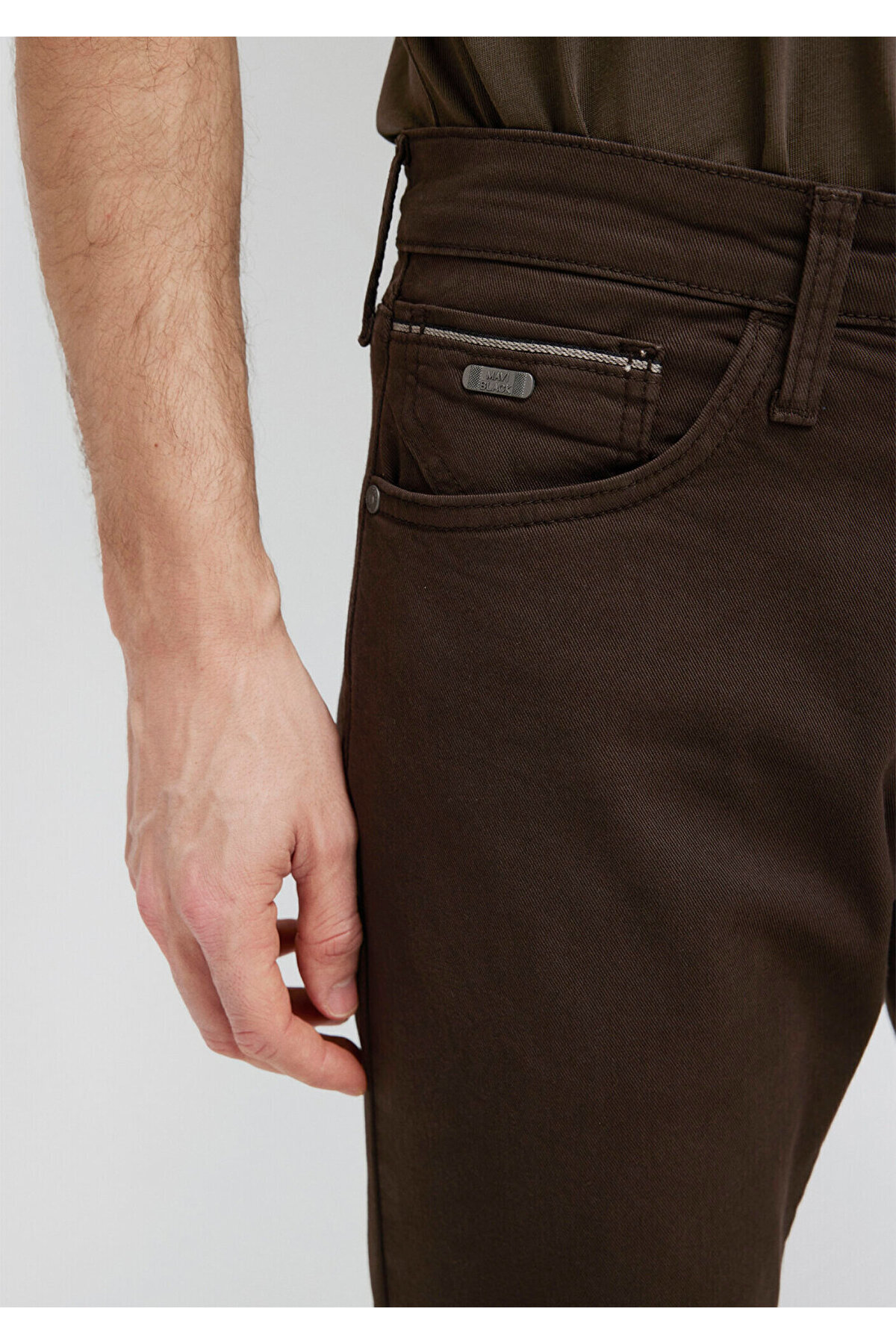Mavi Jake Black Koyu Kahverengi Gabardin Pantolon 0042290686 görsel 7