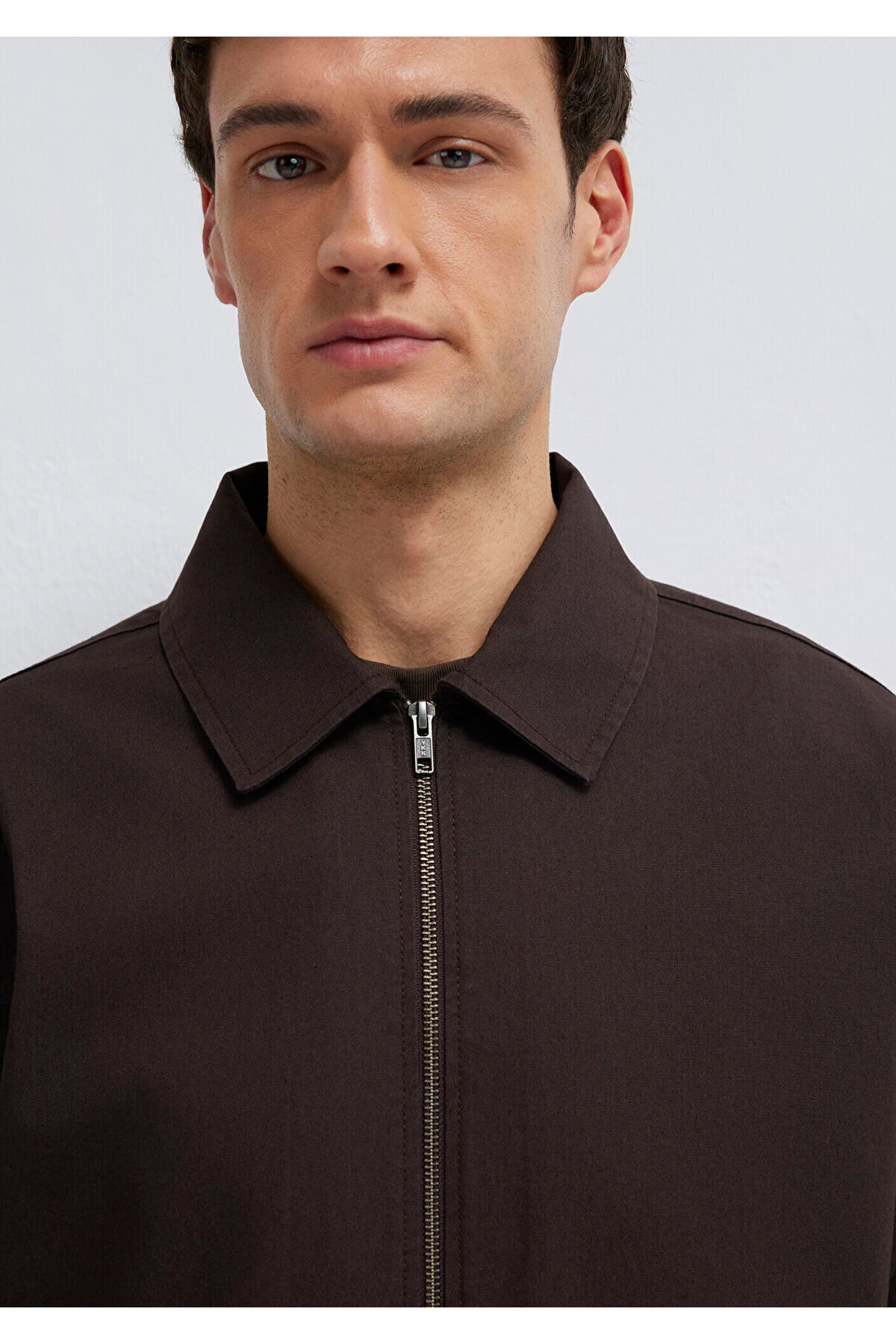 Mavi Kahverengi İnce Ceket Loose Fit / Bol Rahat Kesim 0212059-88615 görsel 7