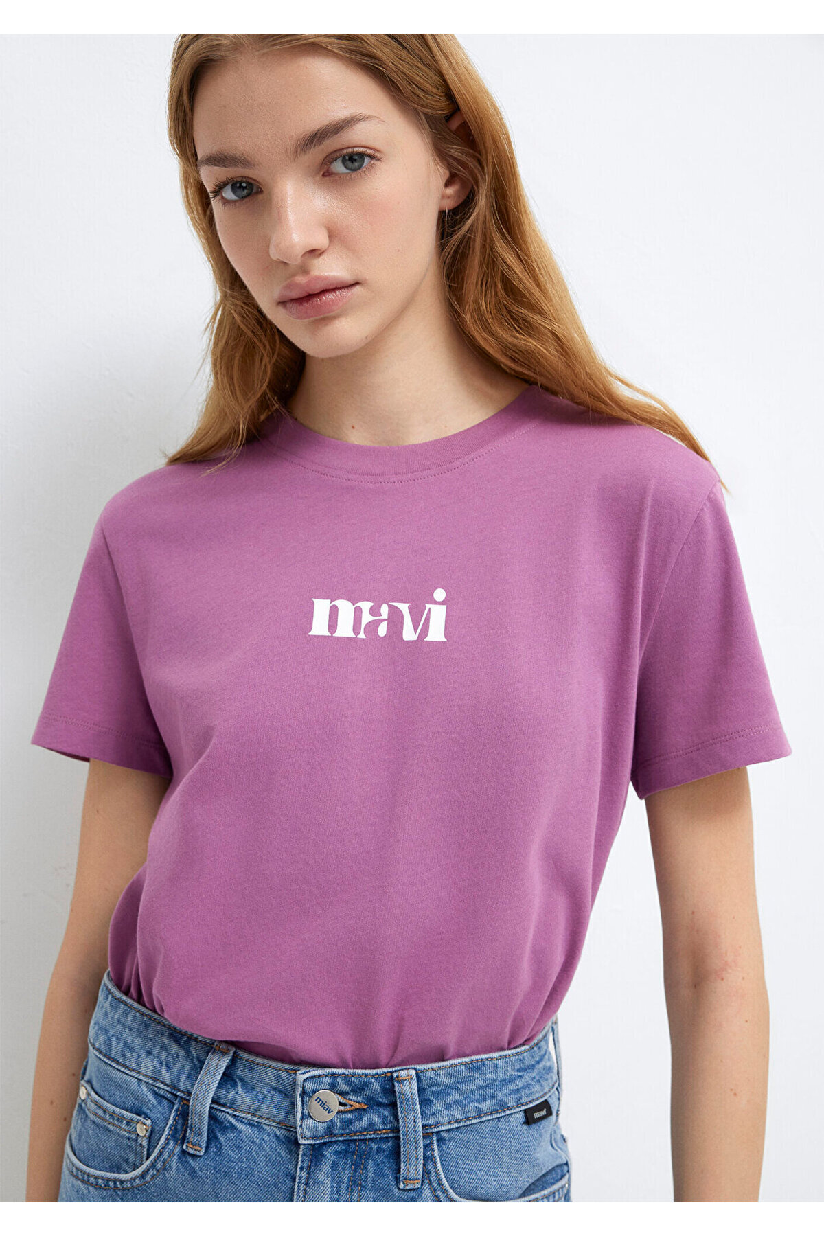 Mavi Baskılı Mor Tişört Regular Fit / Normal Kesim 1612241-70987 görsel 2