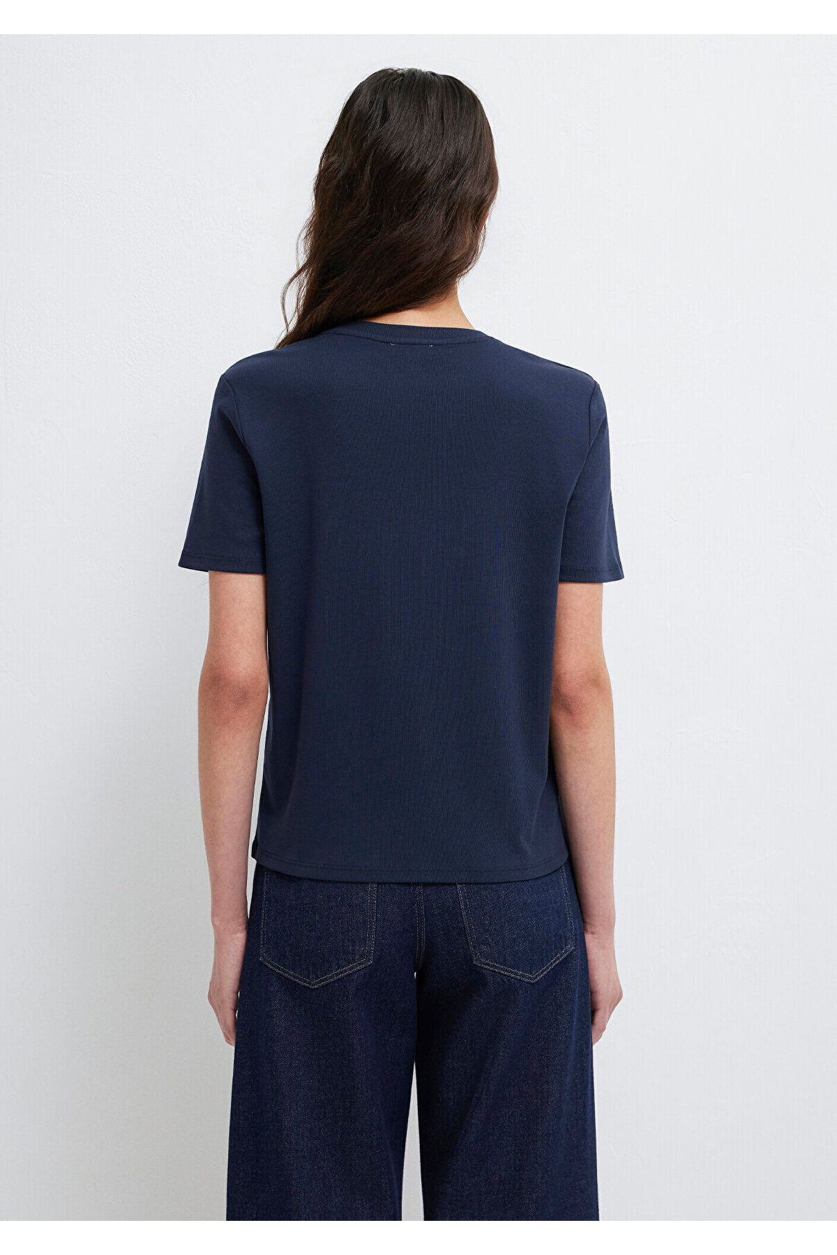 Mavi Lacivert Basic Tişört Semi Slim Fit / Yarı Dar Kesim 1612916-86623 görsel 5