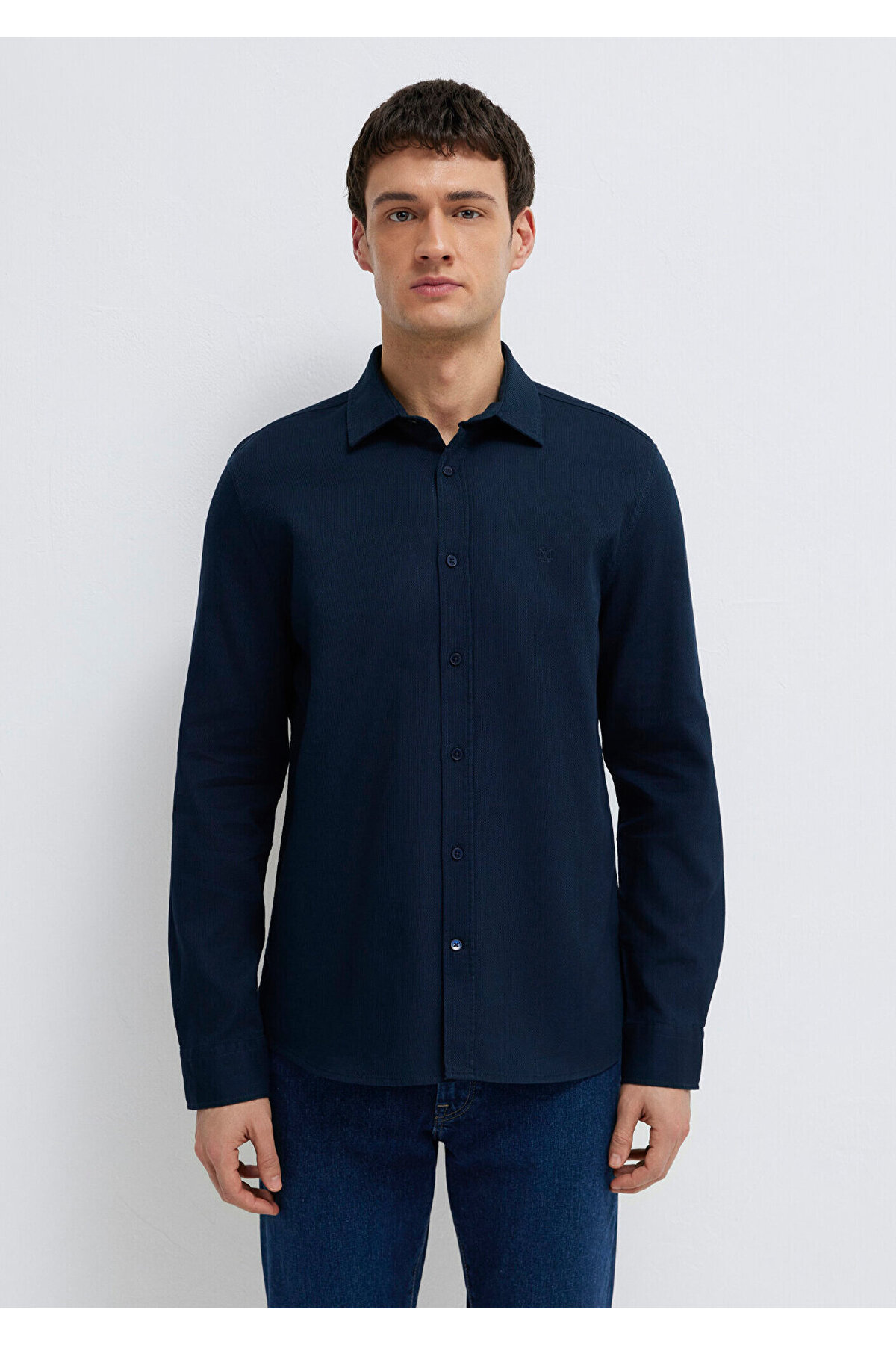 Mavi Lacivert Gömlek Slim Fit / Dar Kesim 0211656-80872 görsel 3