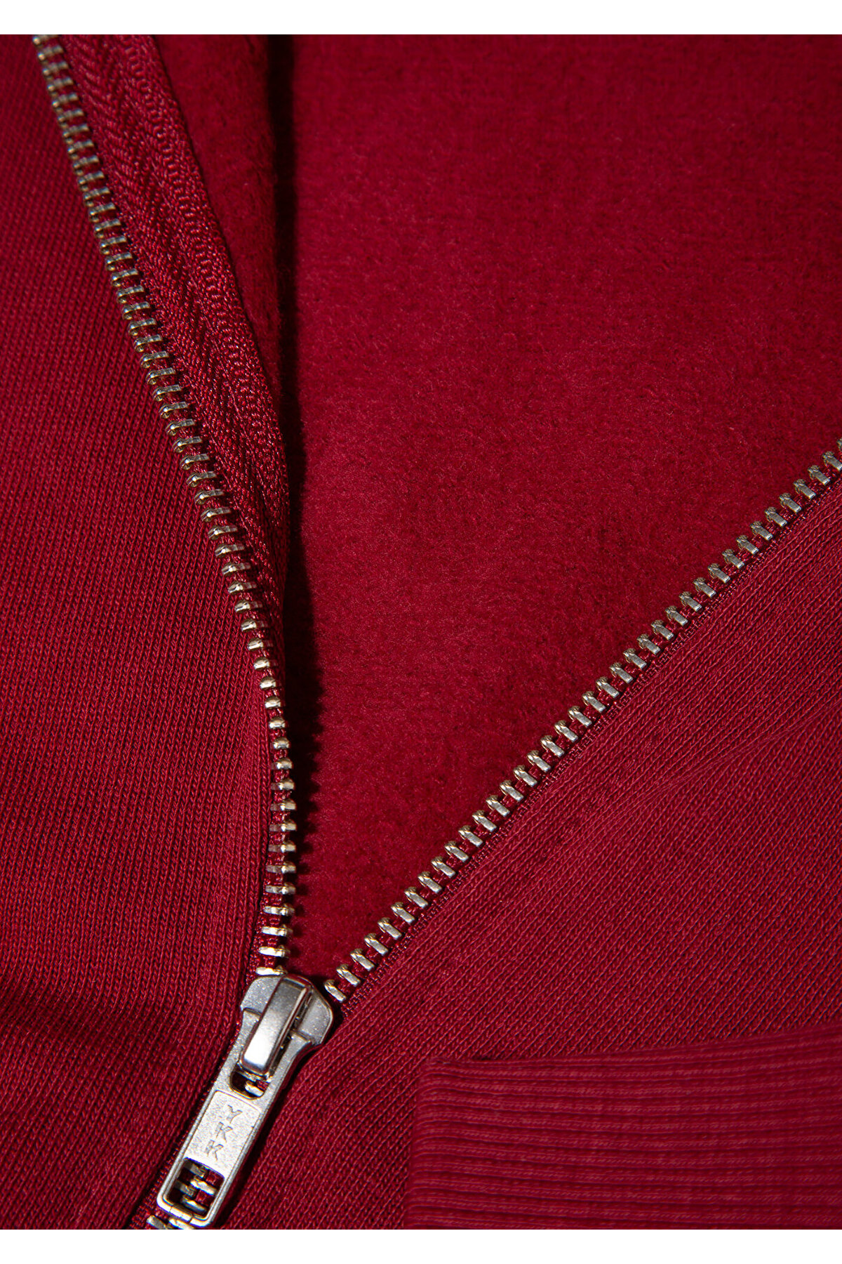 Mavi Logo Baskılı Kapüşonlu Fermuarlı Bordo Sweatshirt 1S10178-85493 görsel 6
