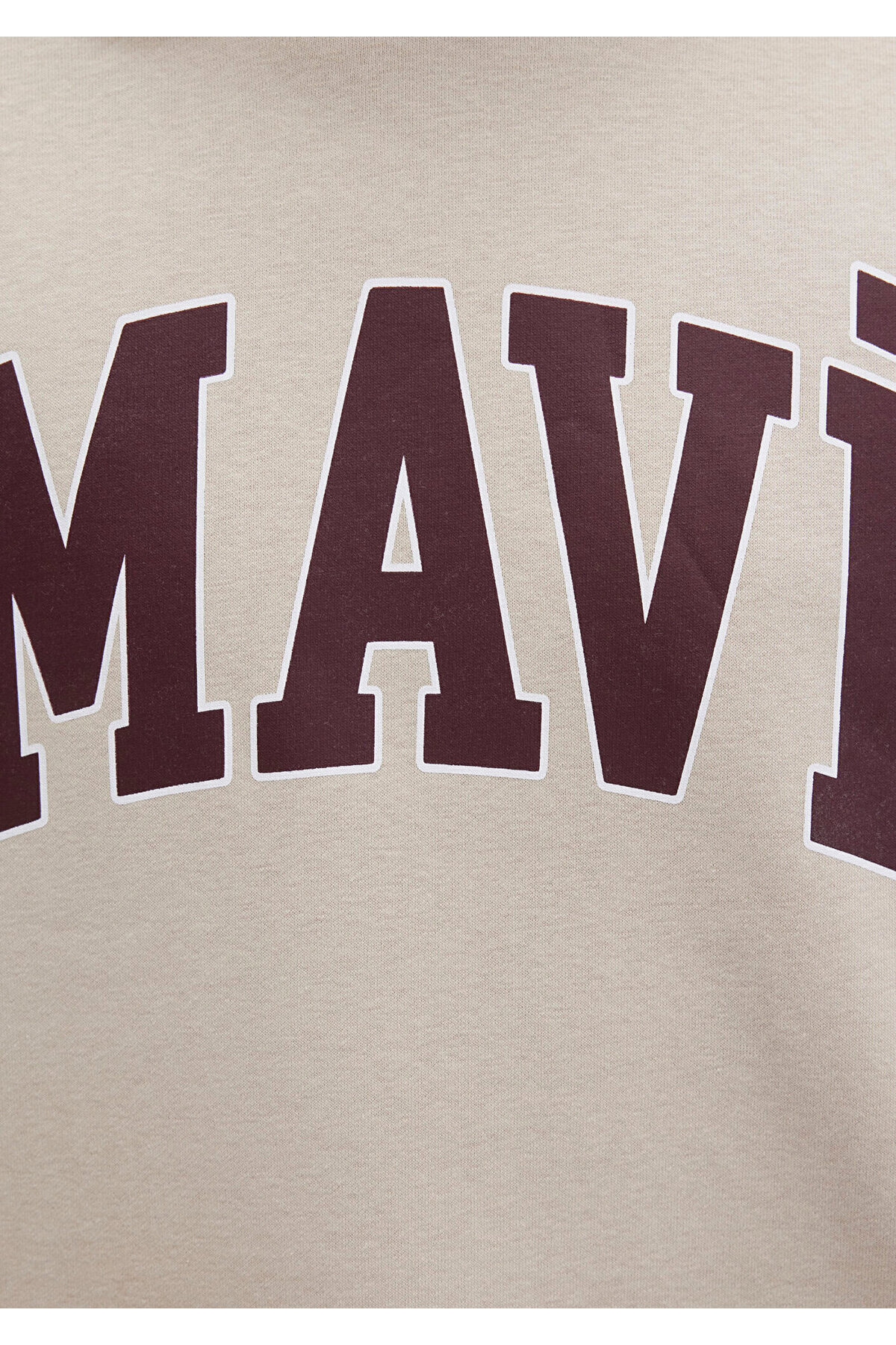 Mavi Logo Baskılı Kapüşonlu Bej Sweatshirt 067149-70004 görsel 7