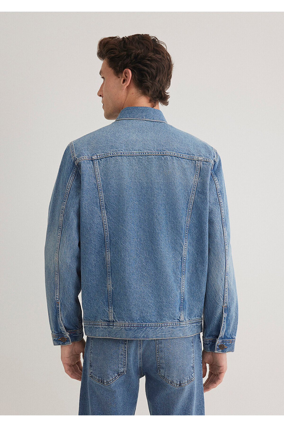Mavi Drake Classic Denim Puslu Indigo Mavi Jean Ceket 010143-89136 görsel 6