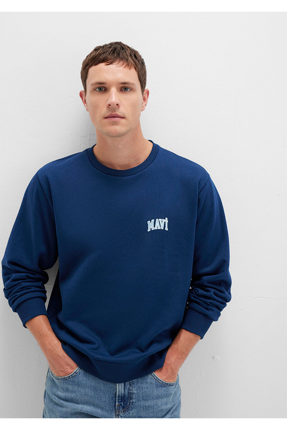 Mavi Logo Baskılı Sweatshirt 0611716-89353 görsel 3