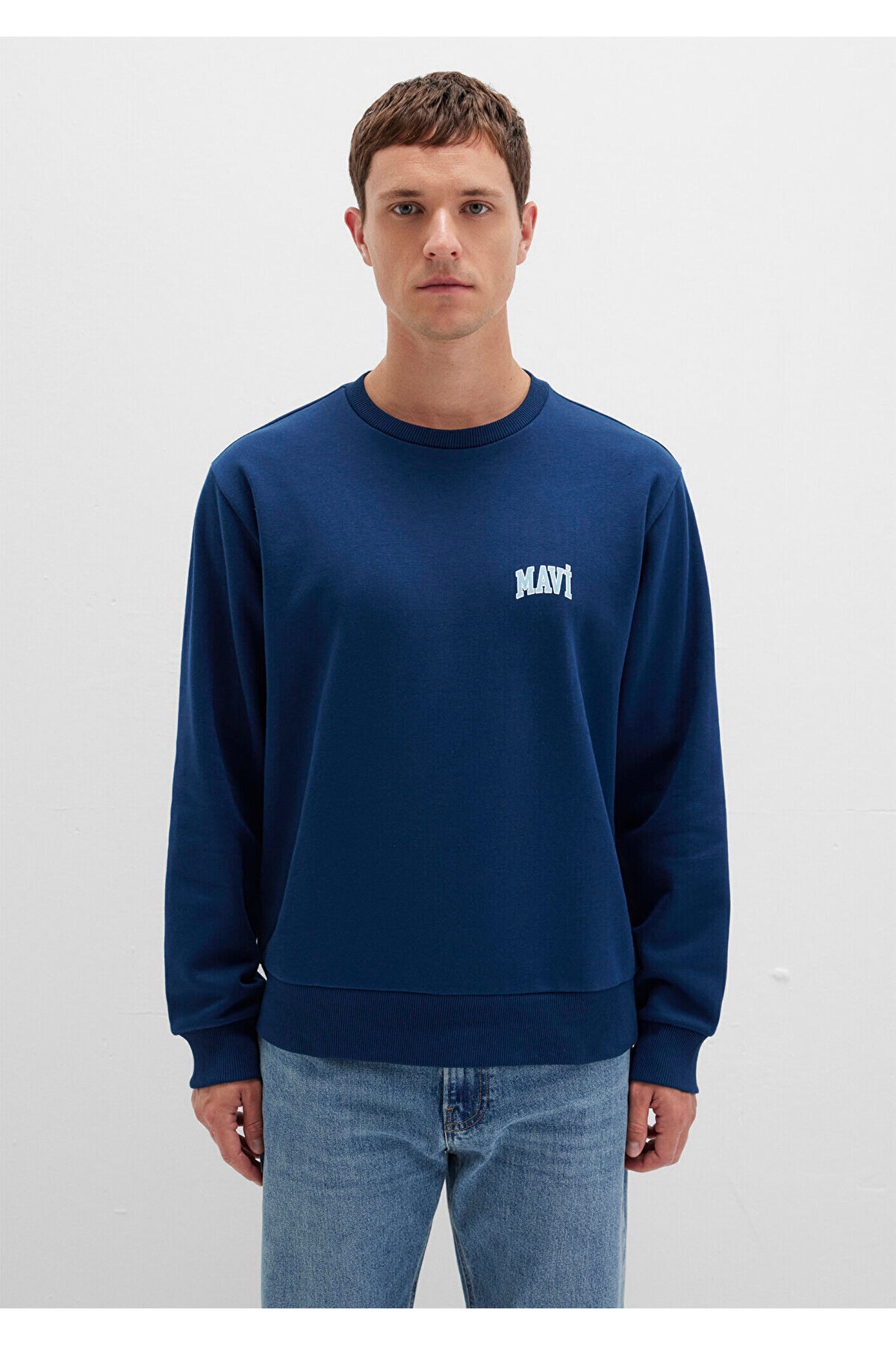 Mavi Logo Baskılı Sweatshirt 0611716-89353 görsel 4