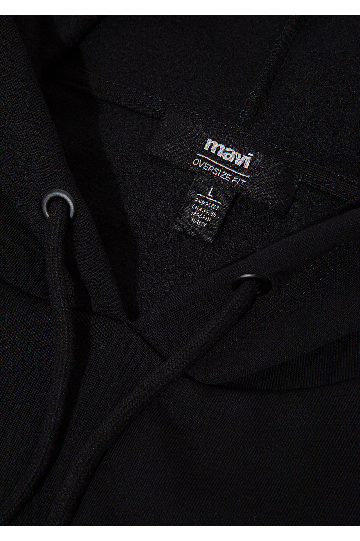 Mavi M067149 Logo Baskılı Erkek Kapüşonlu Sweatshirt SİYAH görsel 8