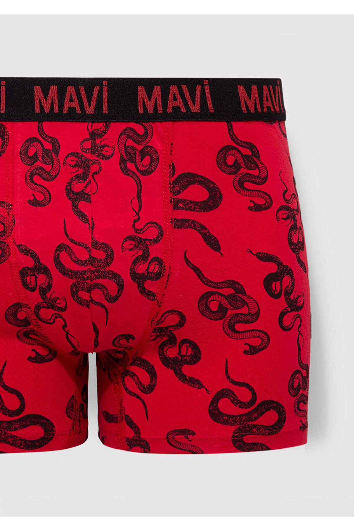 Mavi Yılan Baskılı Kırmızı Boxer 0911056-82677 görsel 2