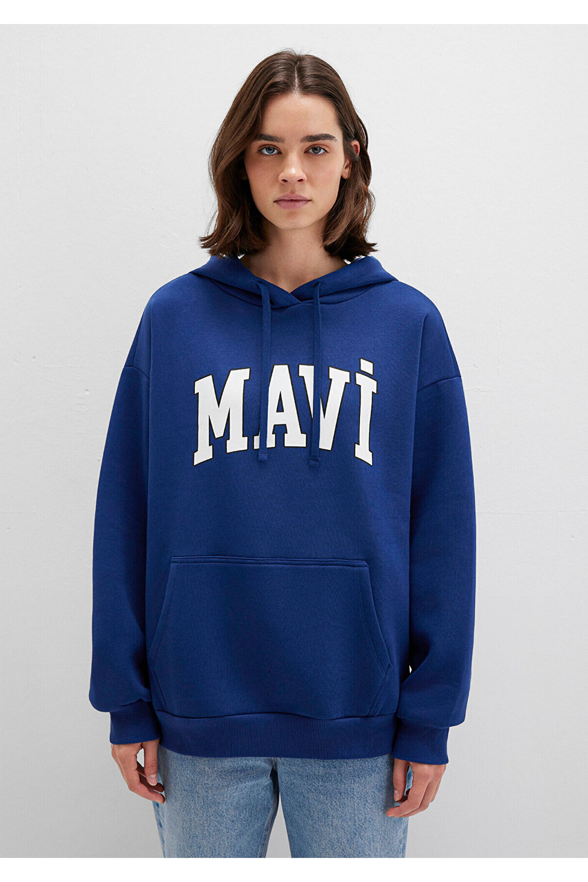 Mavi Logo Baskılı Sweatshirt Oversize/Geniş Kesim 1600361-70722 görsel 4