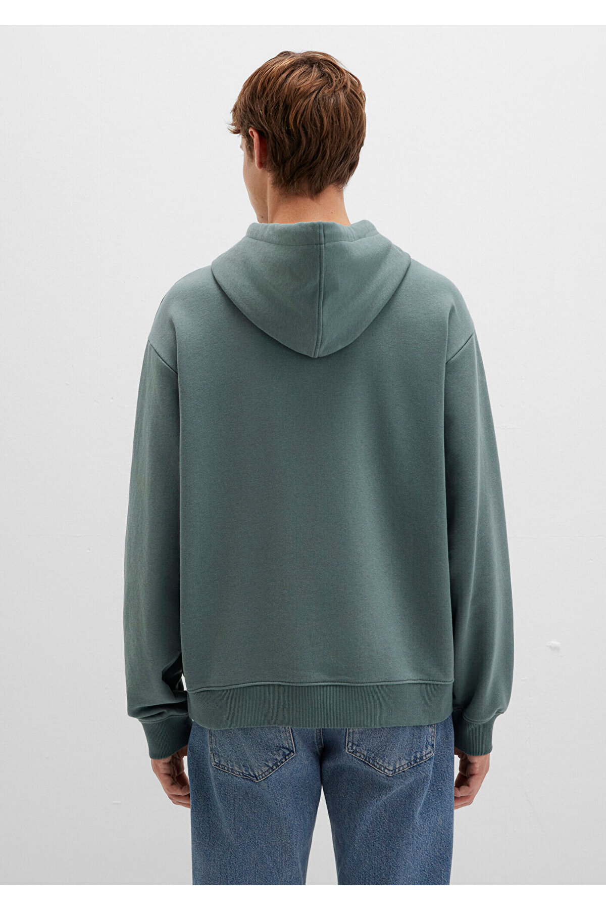 Mavi Logo Baskılı Kapüşonlu Yeşil Sweatshirt 0S10196-71577 görsel 5