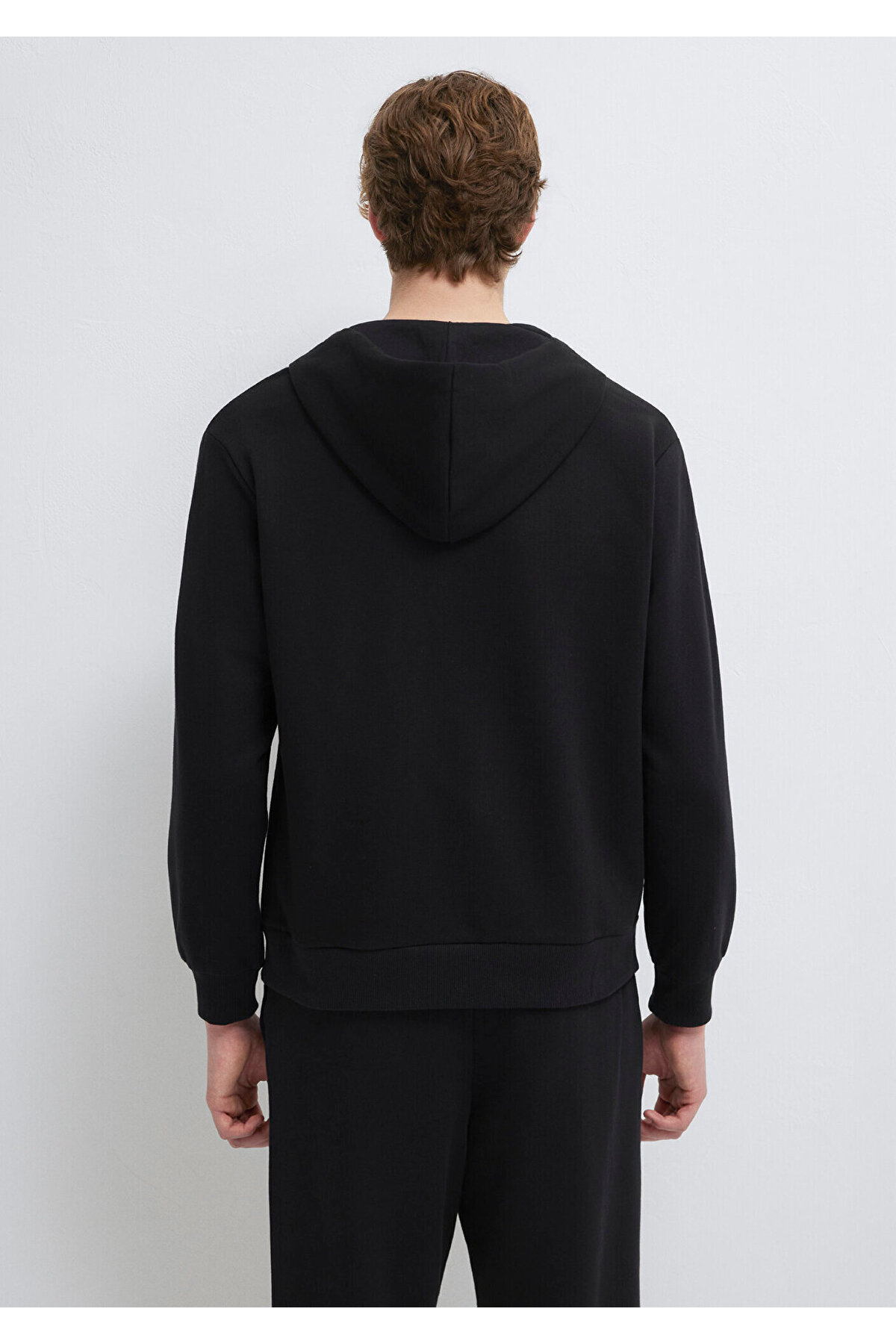 Mavi MVJNS Logo Baskılı Fermuarlı Kapüşonlu Siyah Sweatshirt 0S10193-900 görsel 5