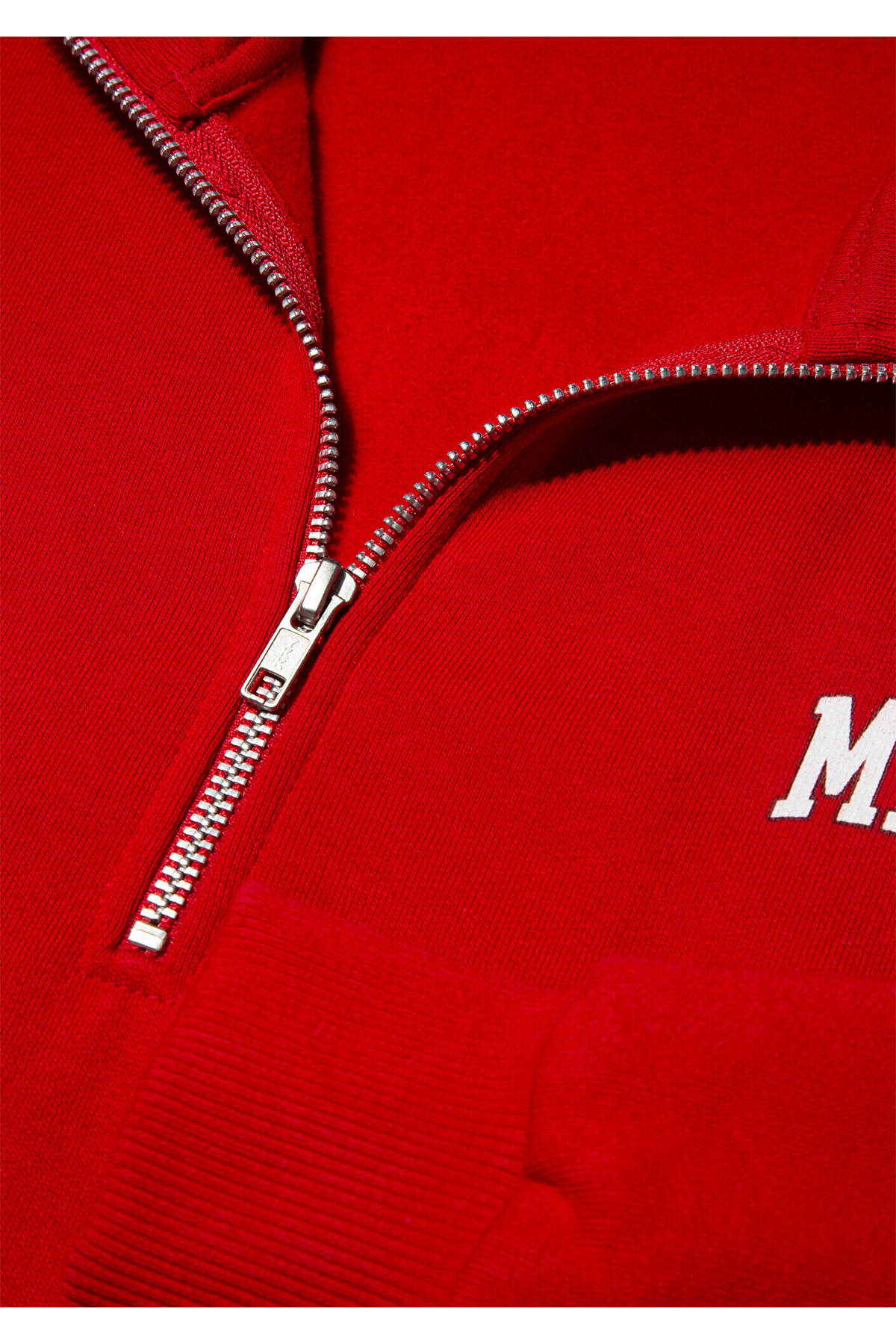 Mavi Logo Baskılı Yarı Fermuarlı Kırmızı Sweatshirt 1S10179-86417 görsel 6