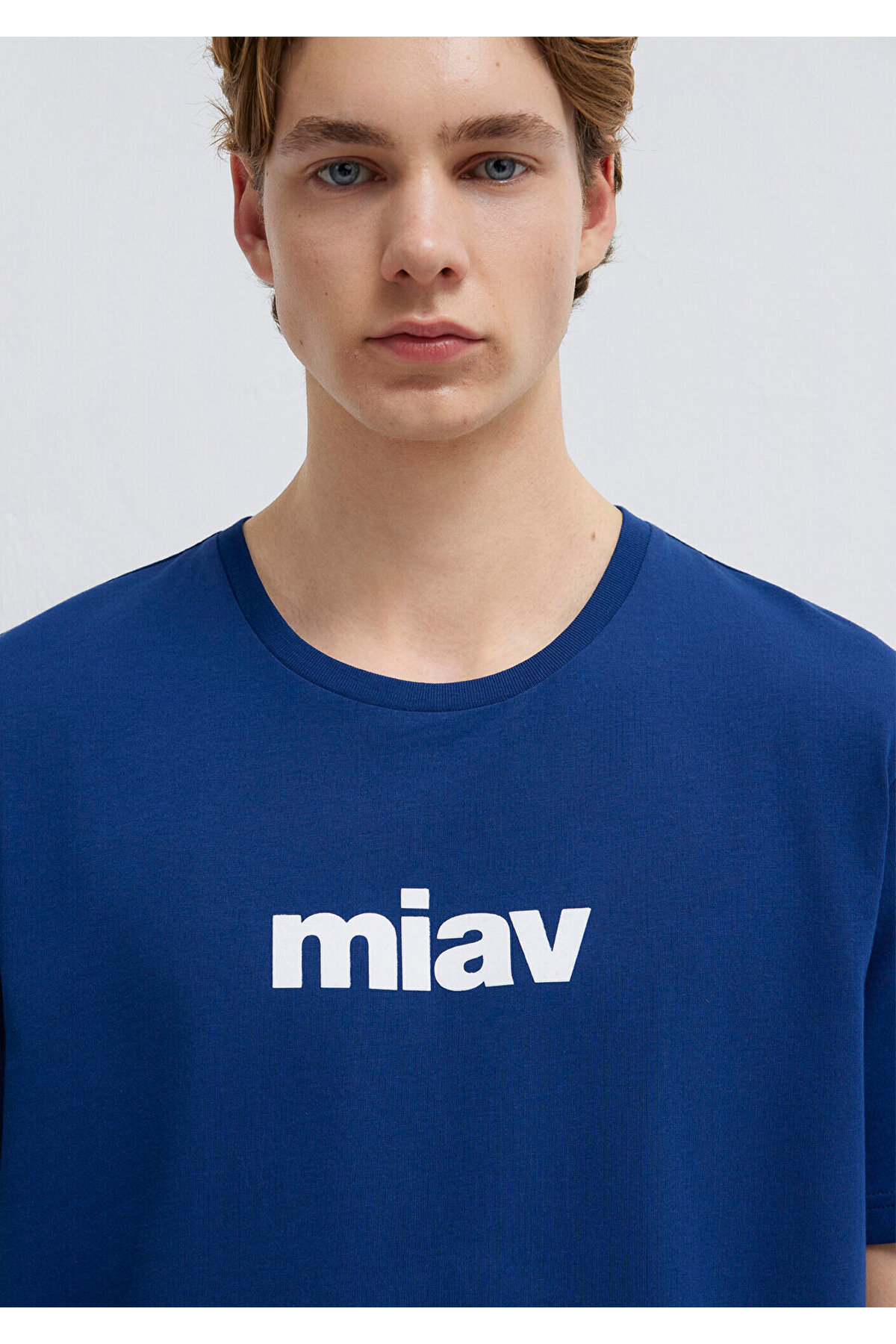 Mavi Miav Baskılı Tişört Regular Fit / Normal Kesim 067153-70722 görsel 6