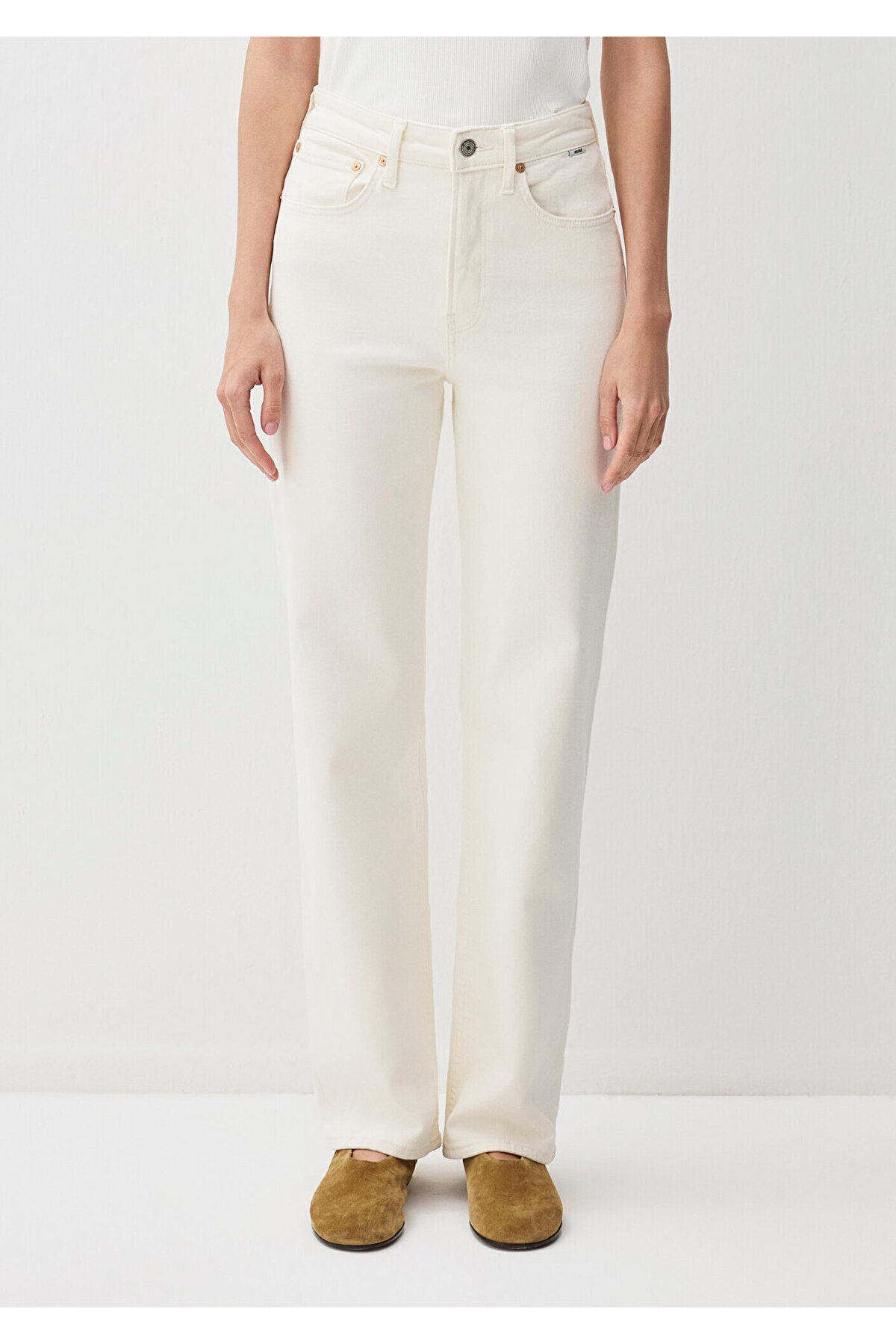Mavi Sky Classic Denim Ekru Jean Pantolon 1010627-88689 görsel 4
