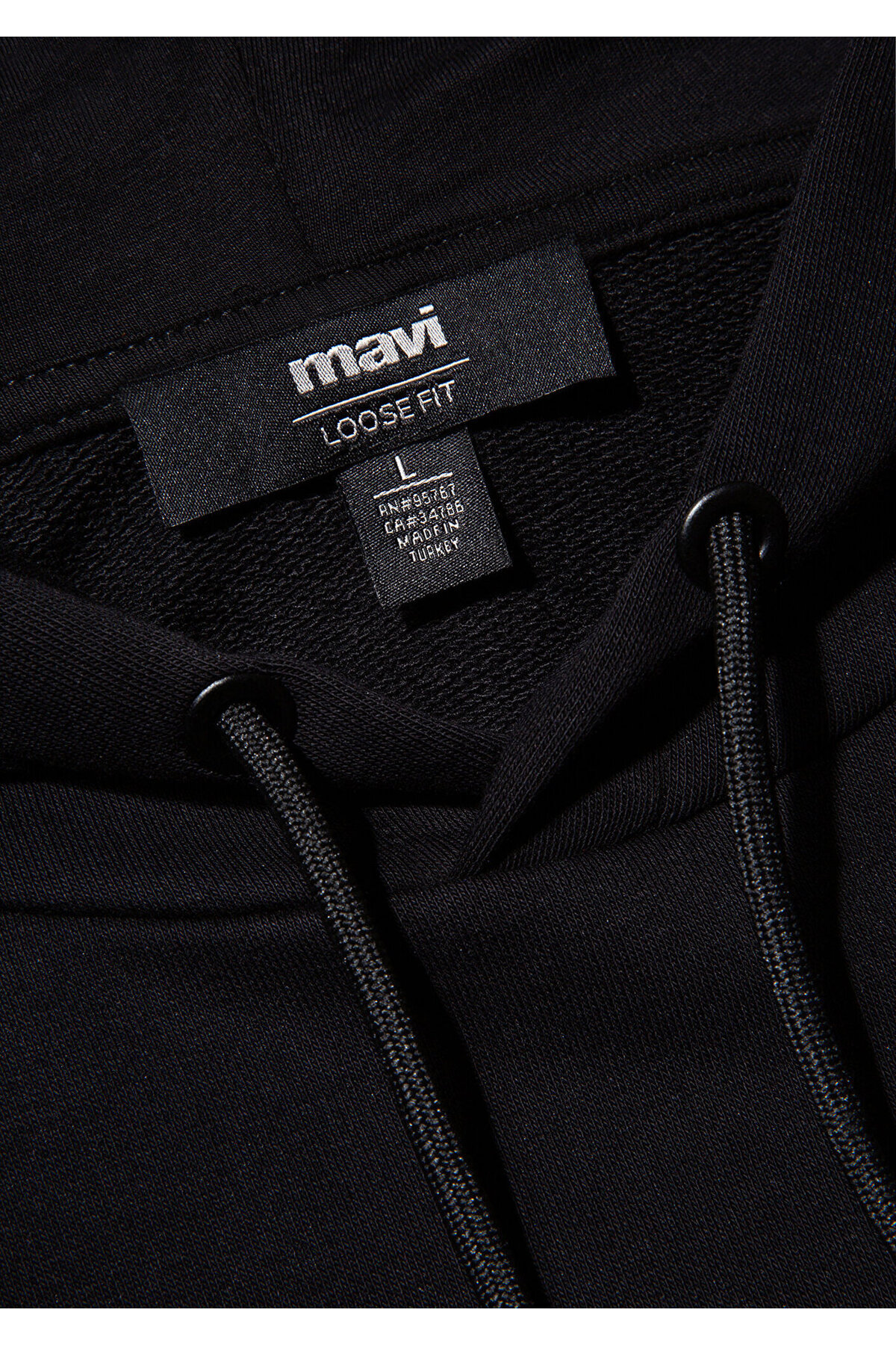 Mavi M0S10196 Logo Baskılı Kapüşonlu Erkek Sweatshirt SİYAH görsel 8