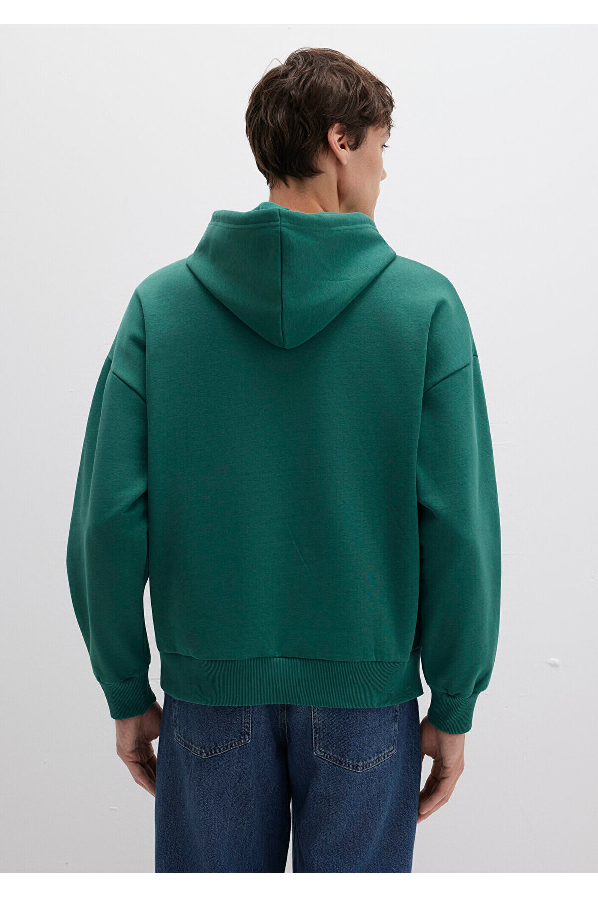 Mavi M067149 Logo Baskılı Erkek Kapüşonlu Sweatshirt HAKİ görsel 5