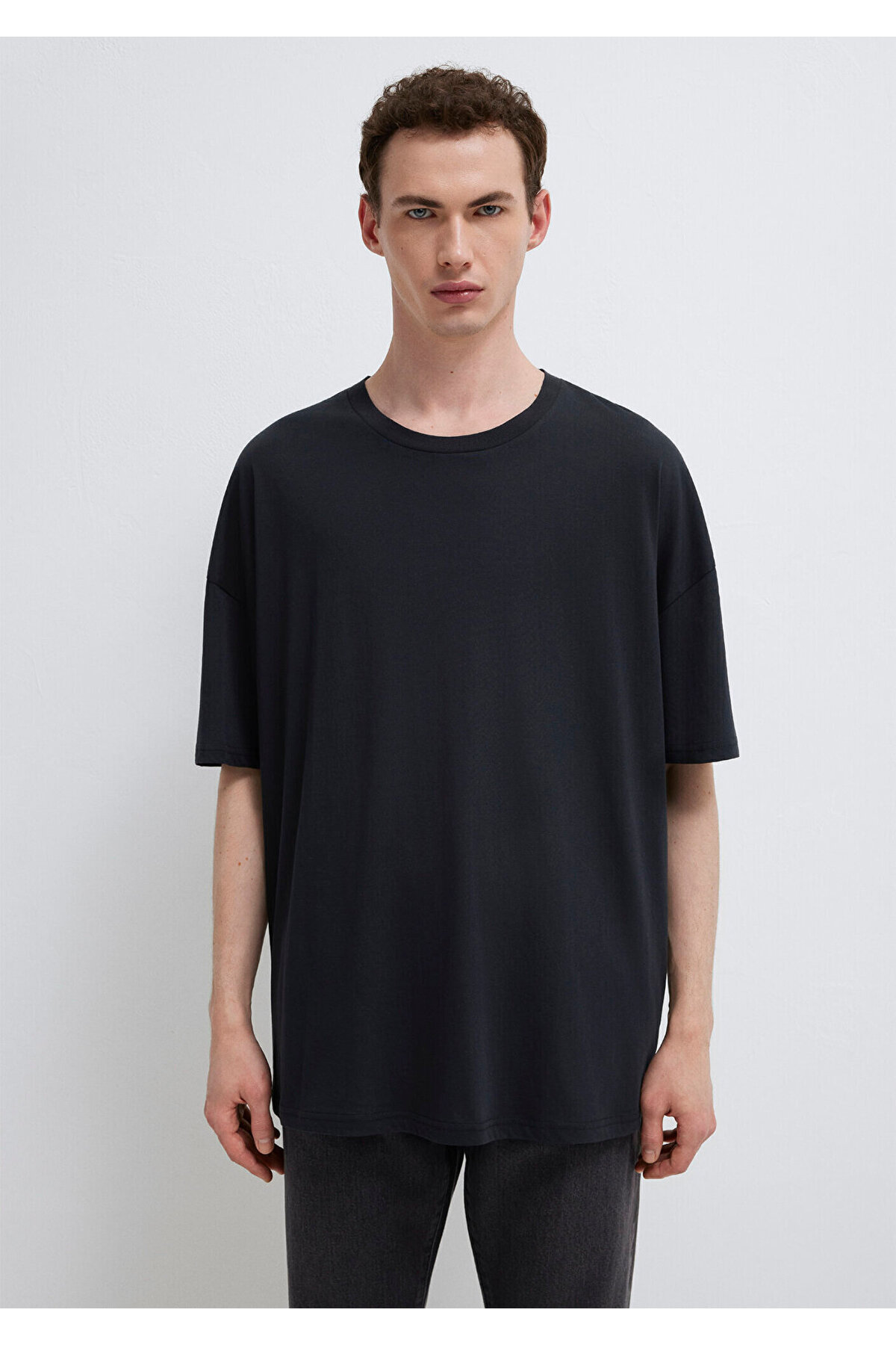 Mavi 2li Oversize Basic Tişört Oversize / Geniş Kesim 0612162-620 görsel 7