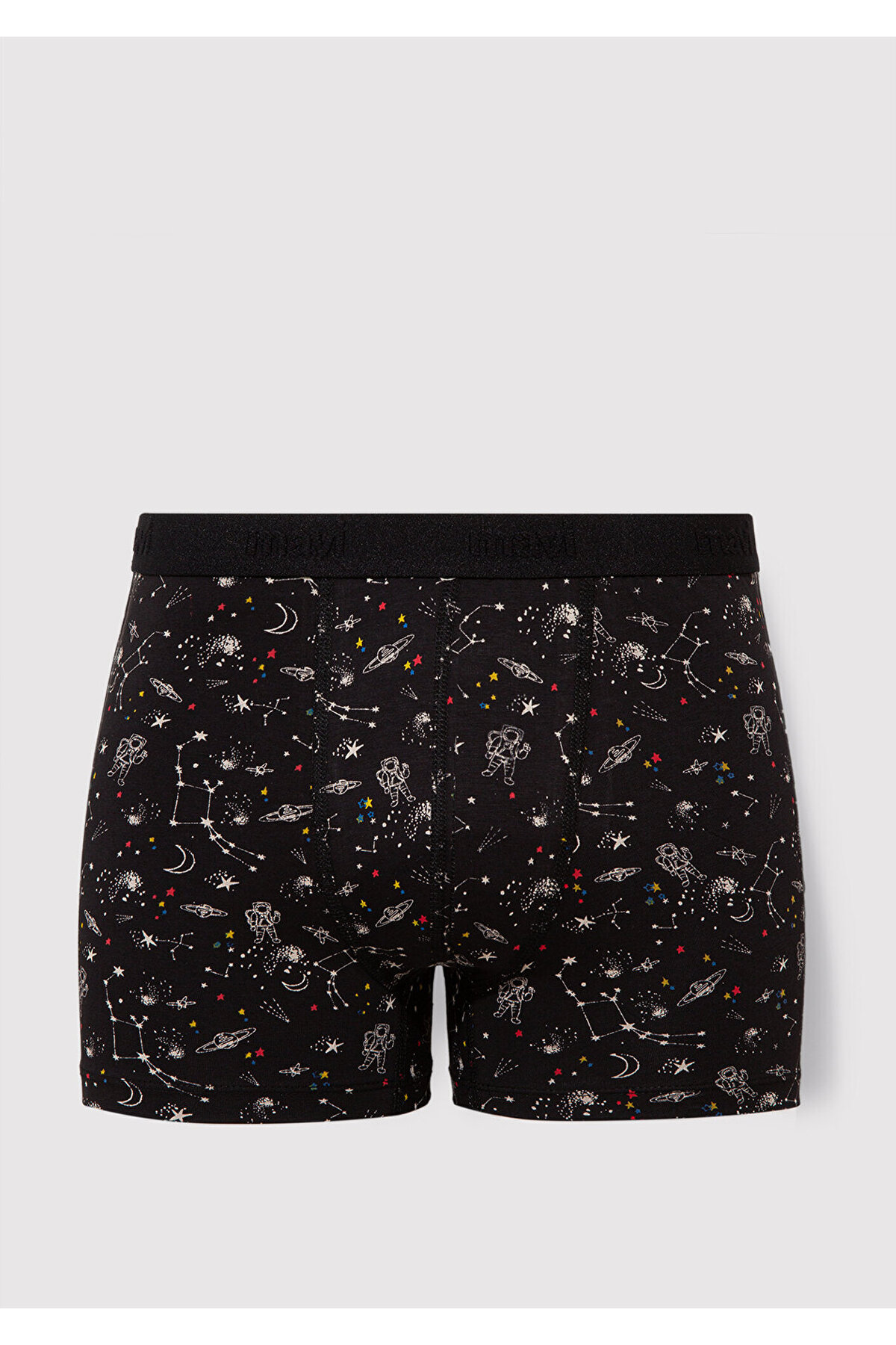 Mavi Galaksi Baskılı Siyah Boxer 092084-900