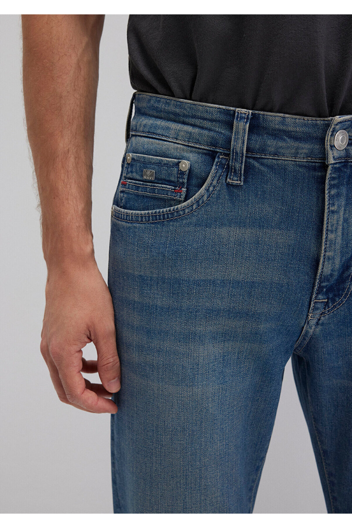Mavi Hunter Premium Puslu Indigo Mavisi Jean Pantolon 0020233454 görsel 6