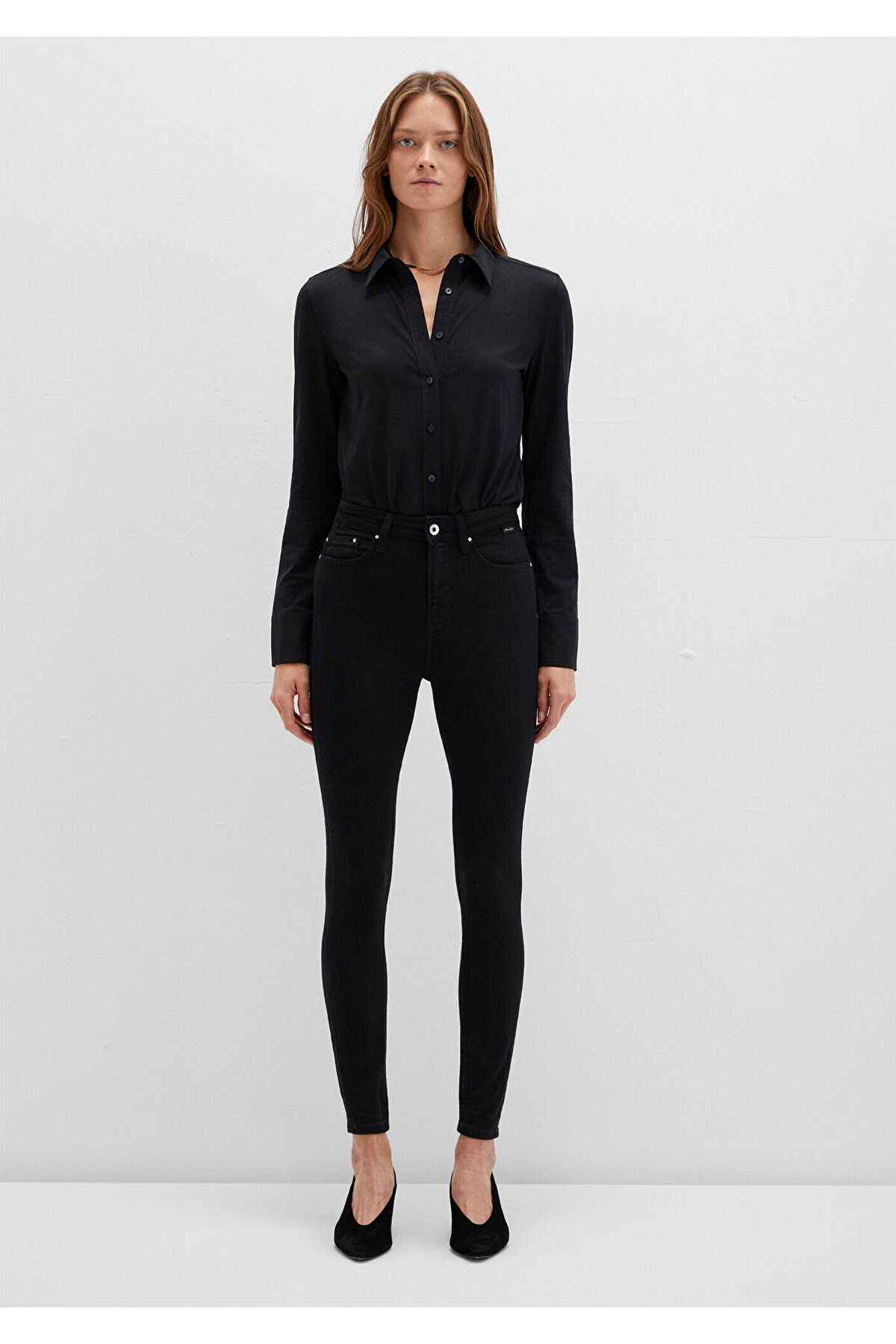Mavi Serenay Gold Shape Siyah Jean Pantolon 100980-35248 görsel 3