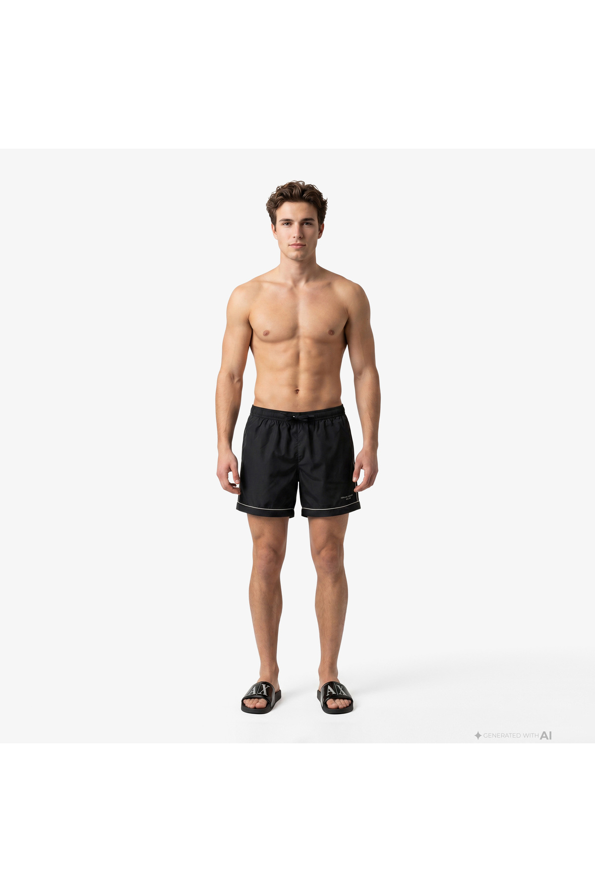 شلوارک شنا مردانه مشکی آرمانی اکسچنج شورت مایو Armani Exchange