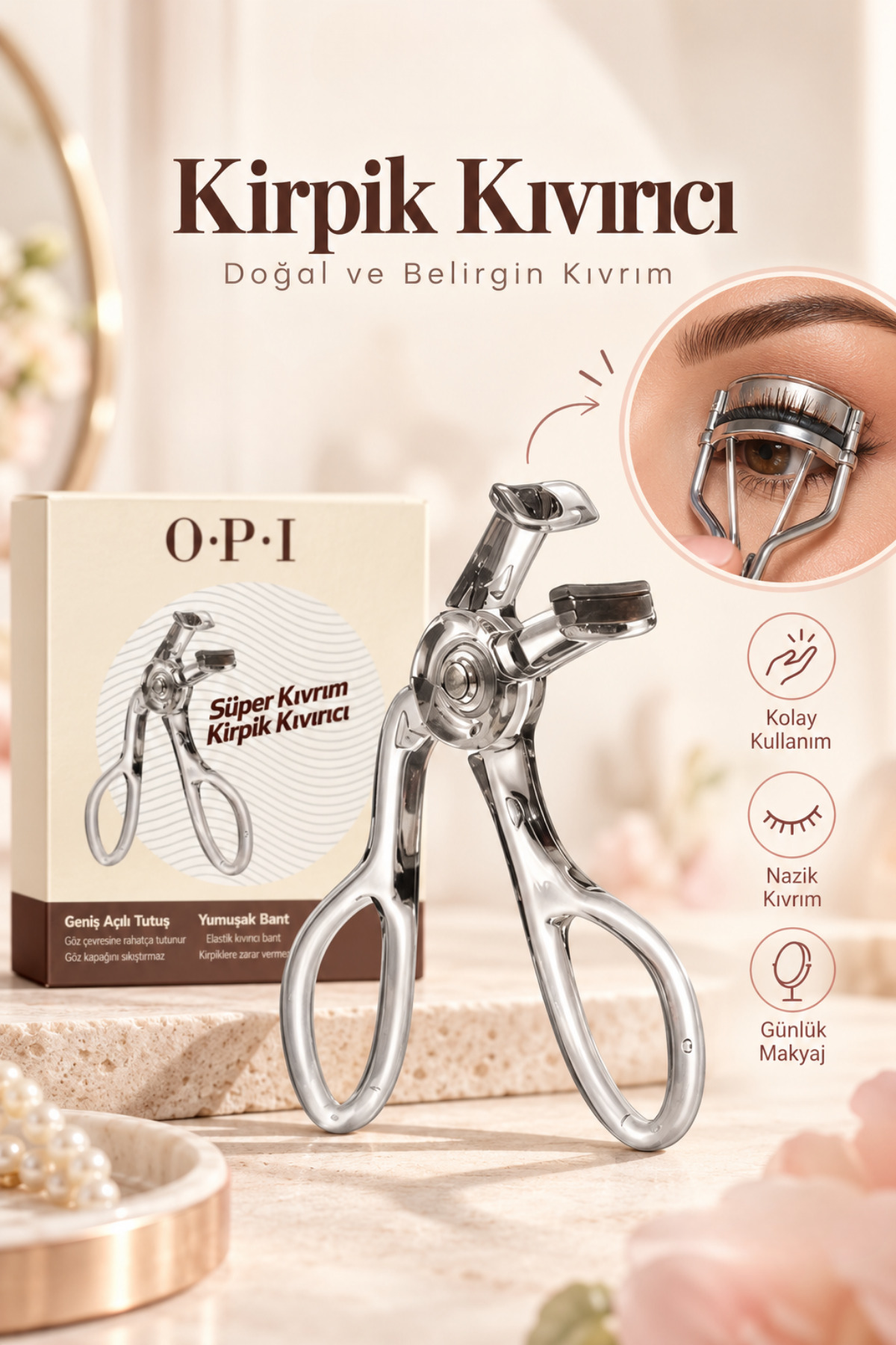Kirpik Kıvırıcı Karbon Kirpik Kıvırma Makası — خاکستری OCN523747 — تصویر 2 از 5
