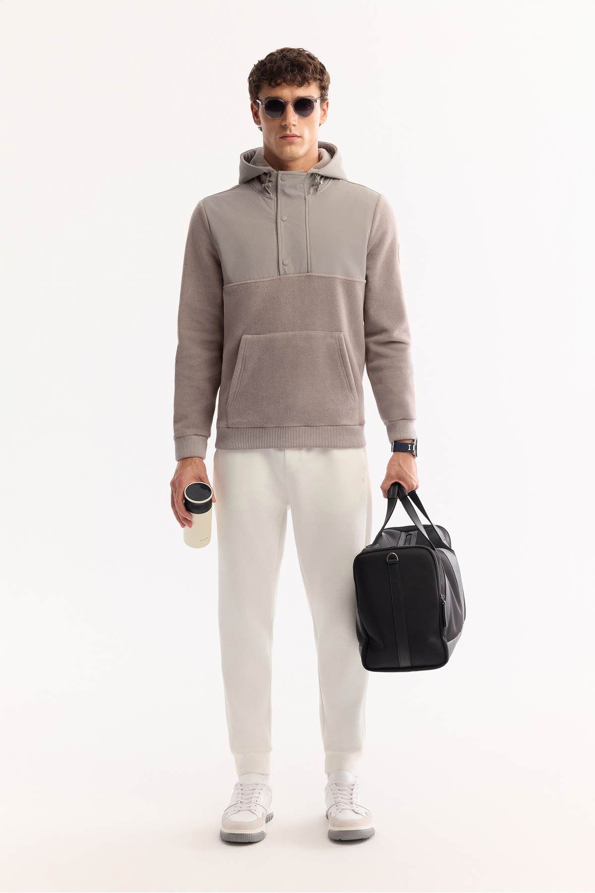 Avva Erkek Gri Kapüşonlu Soft Touch Polar Regular Fit Sweatshirt A52Y1268 görsel 8