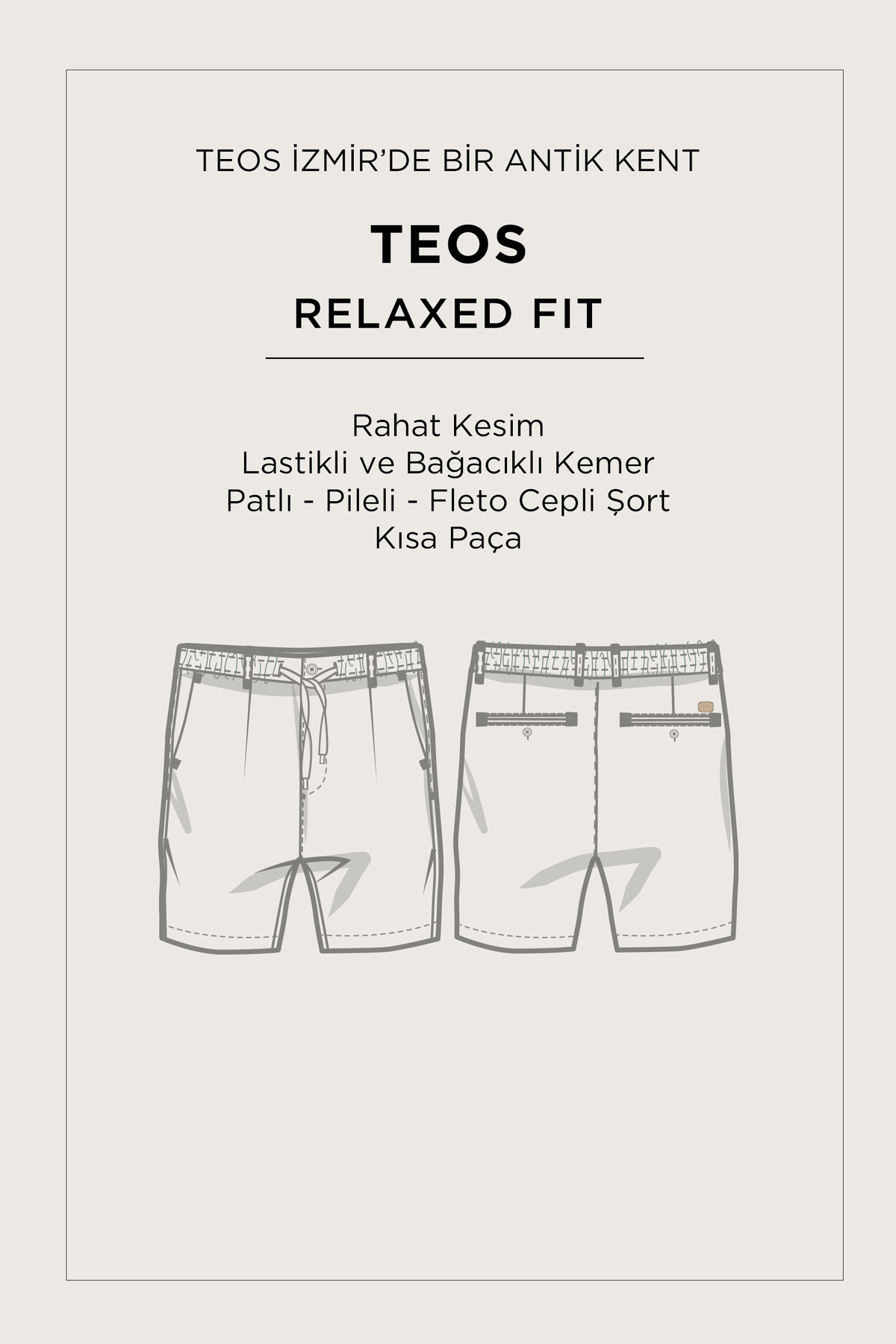 Avva Erkek Kırık Beyaz Beli Lastikli Keten Karışımlı Relaxed Fit Şort B003731 görsel 6