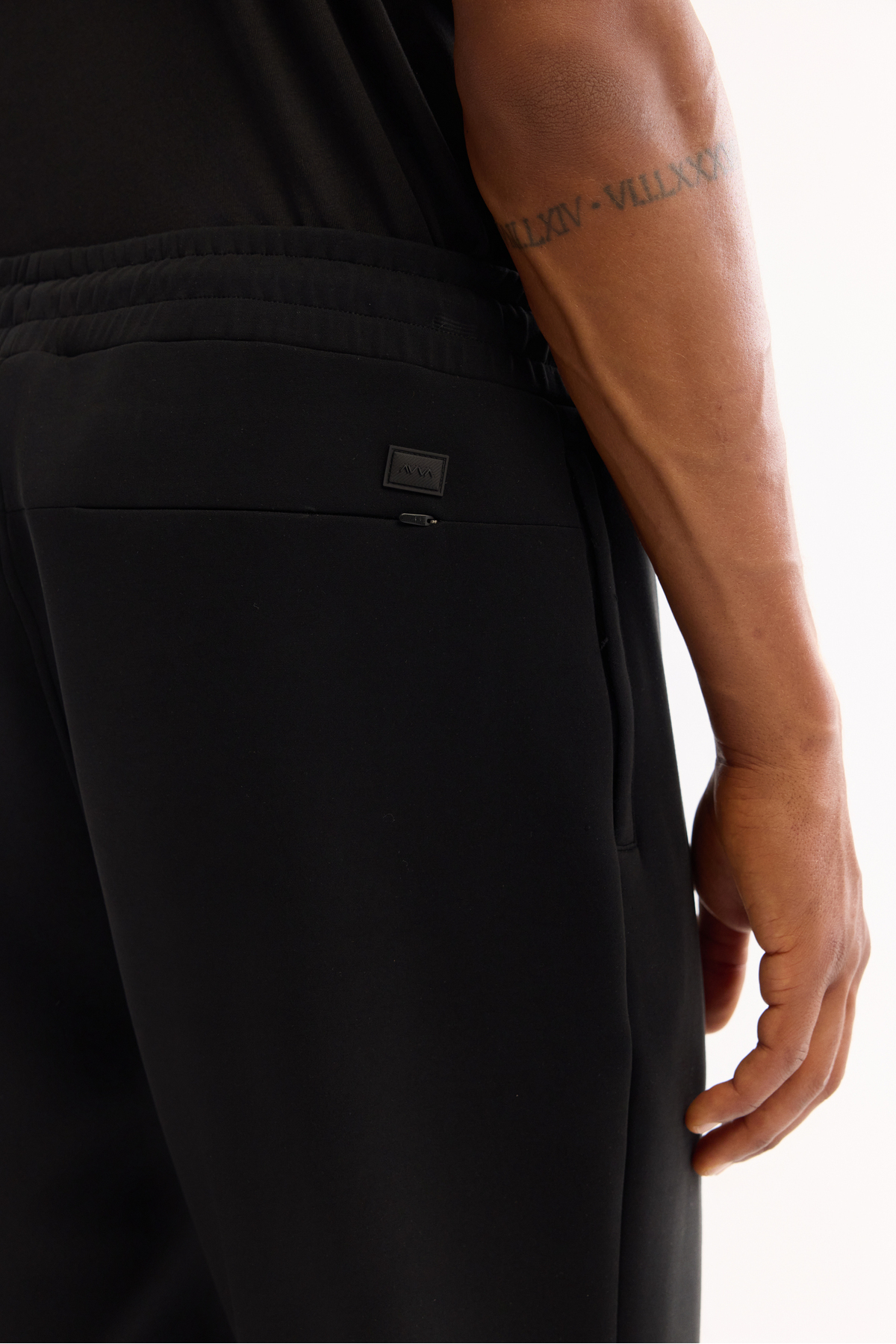Avva Erkek Siyah Beli Lastikli Bağcıklı İçi Şardonlu Soft Touch Regular Fit Eşofman Altı A52Y3412 görsel 6