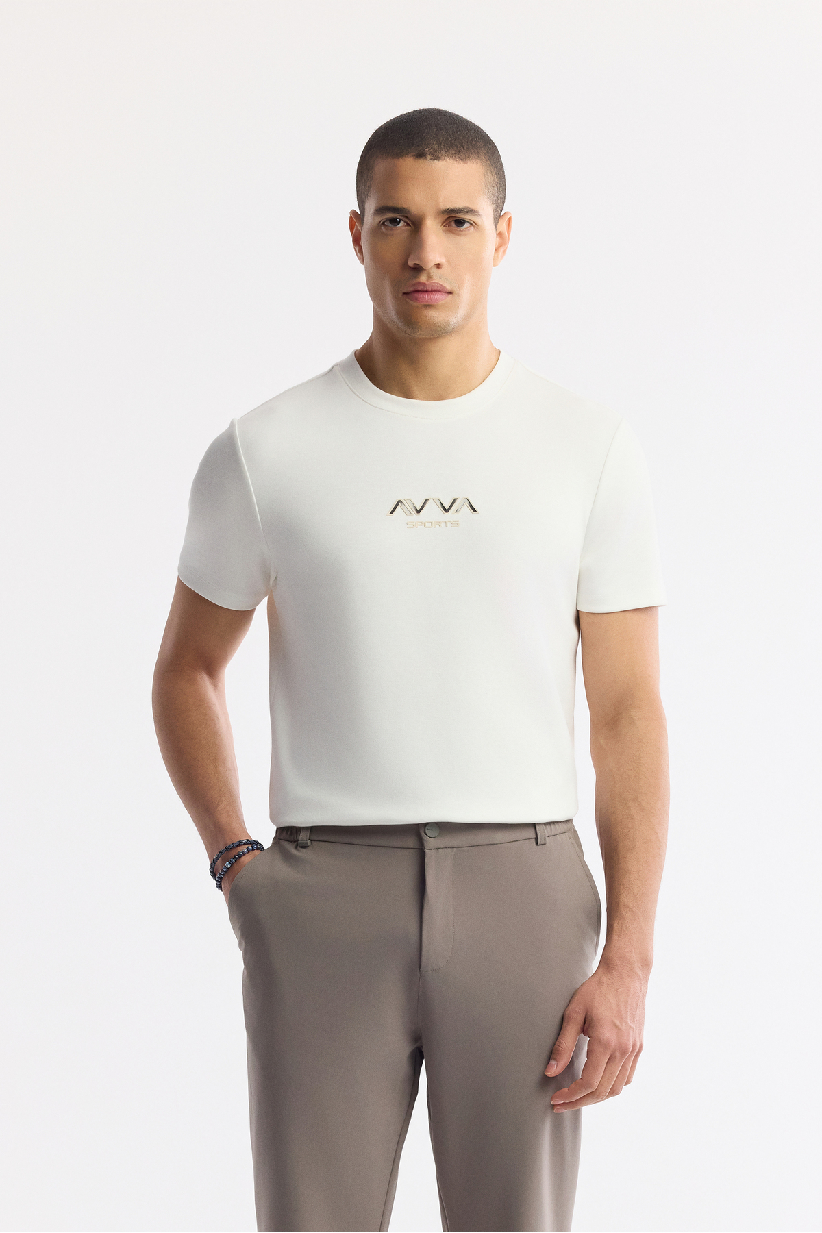 Avva Erkek Vizon Beli Lastikli Bi-Stretch Teknik Kumaş Slim Fit Pantolon A51Y3077 görsel 7