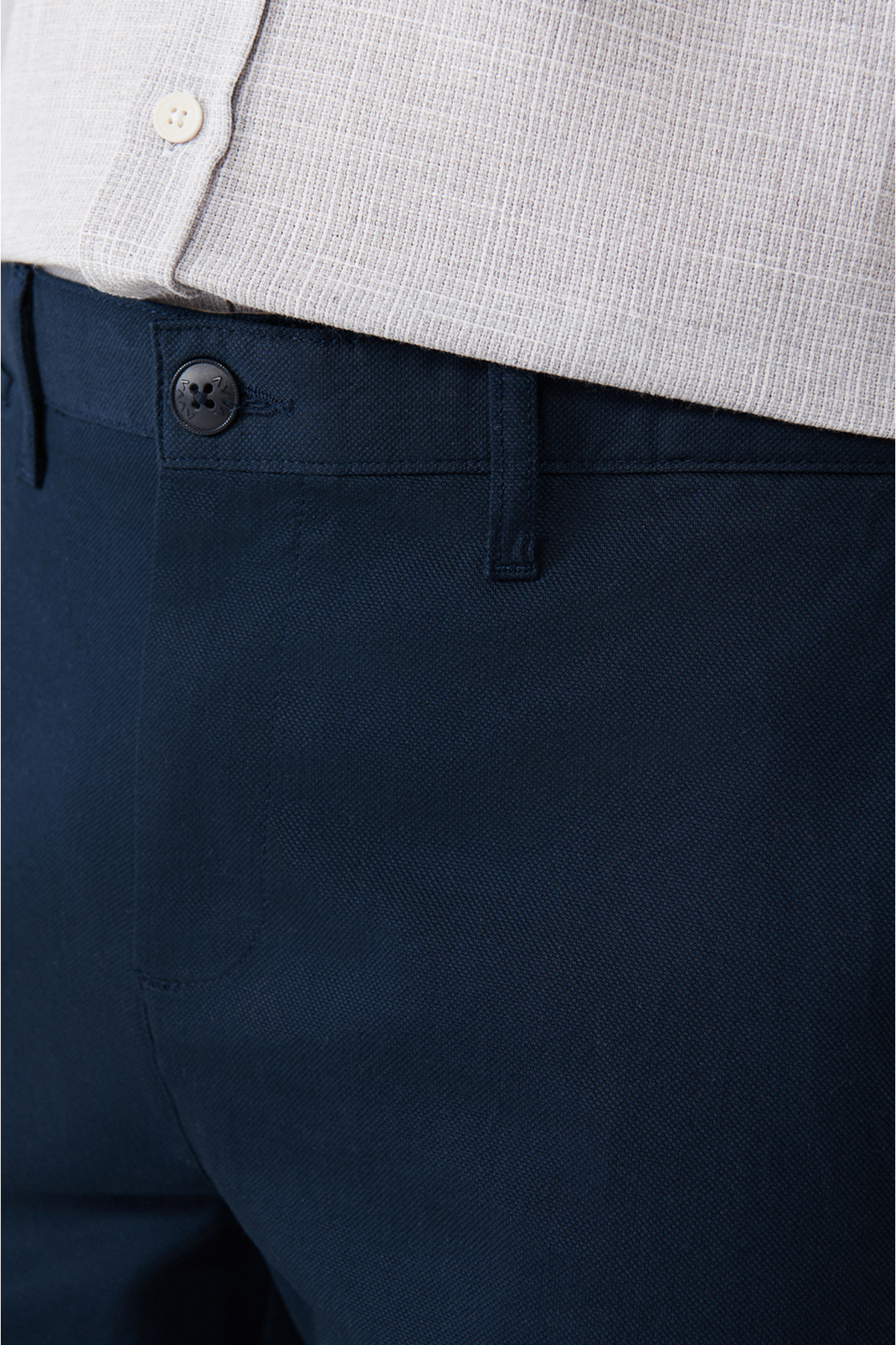 Avva Erkek Lacivert Esnek Patara Chino Kanvas Relaxed Fit Şort B003730 görsel 7