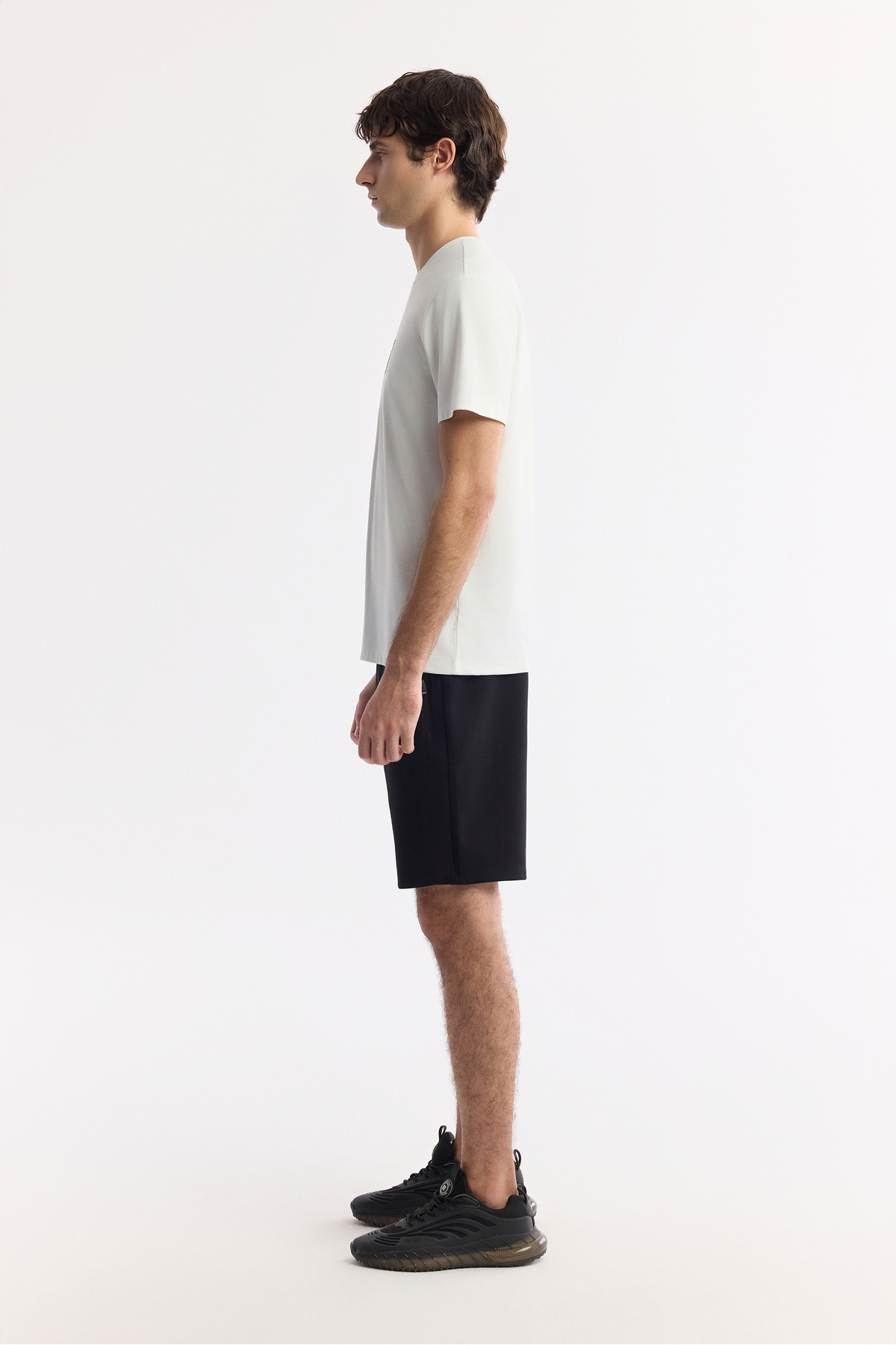 Avva Erkek Beyaz Bisiklet Yaka Baskılı Rayon Soft Touch Regular Fit T-Shirt A51Y1031 görsel 3
