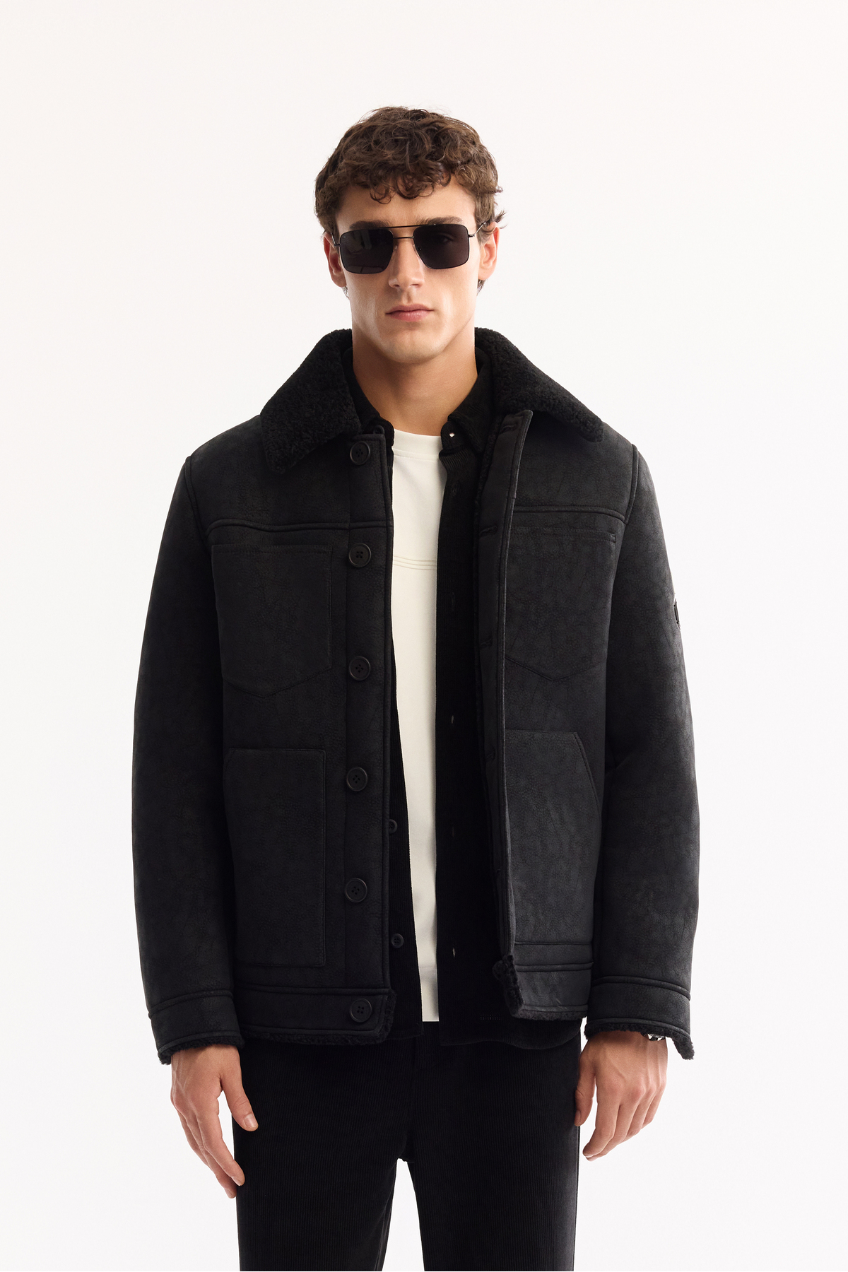 Avva Erkek Siyah Kürklü Yaka Napa Comfort Fit Mont A52Y6057