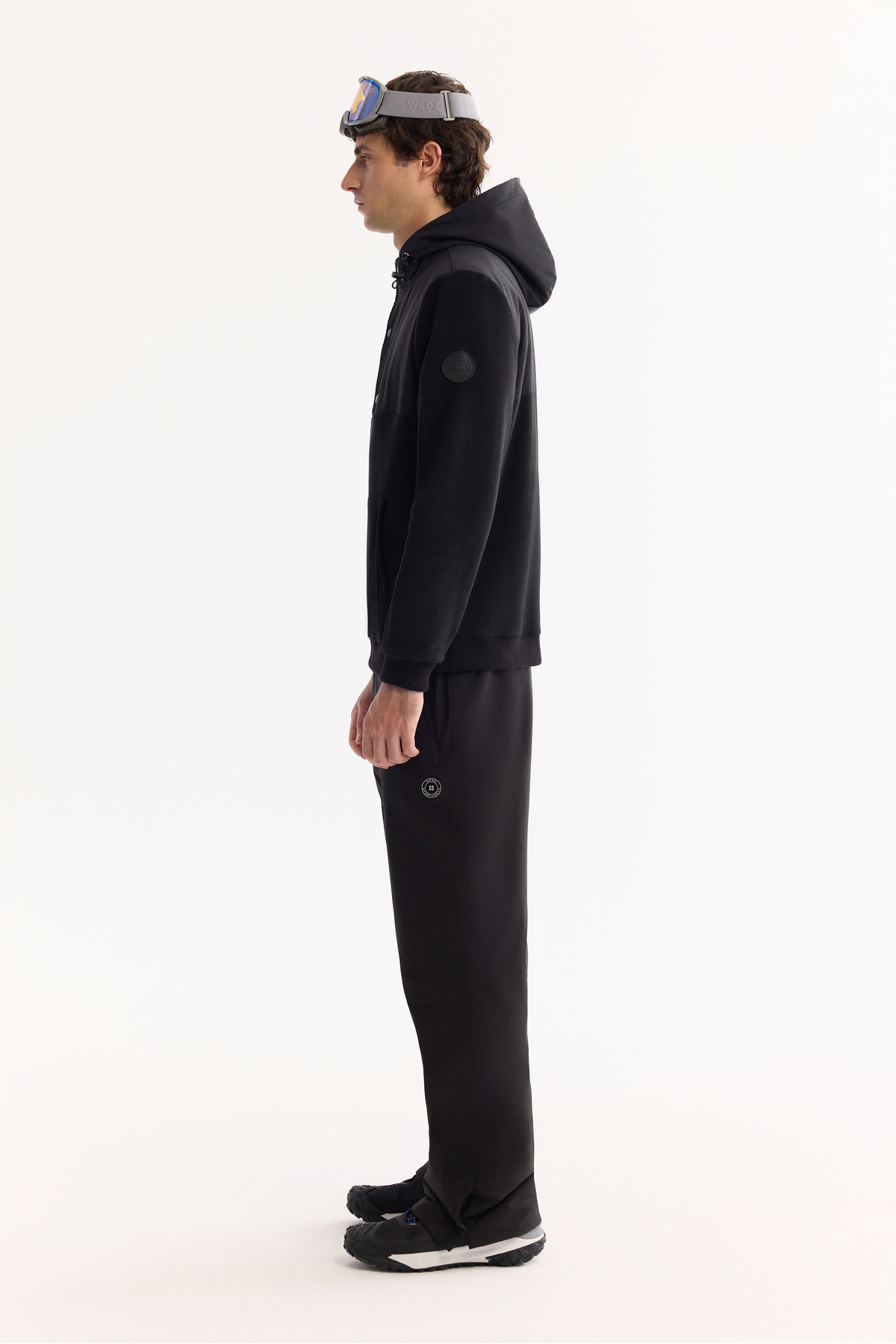Avva Erkek Siyah Kapüşonlu Soft Touch Polar Regular Fit Sweatshirt A52Y1268 görsel 4