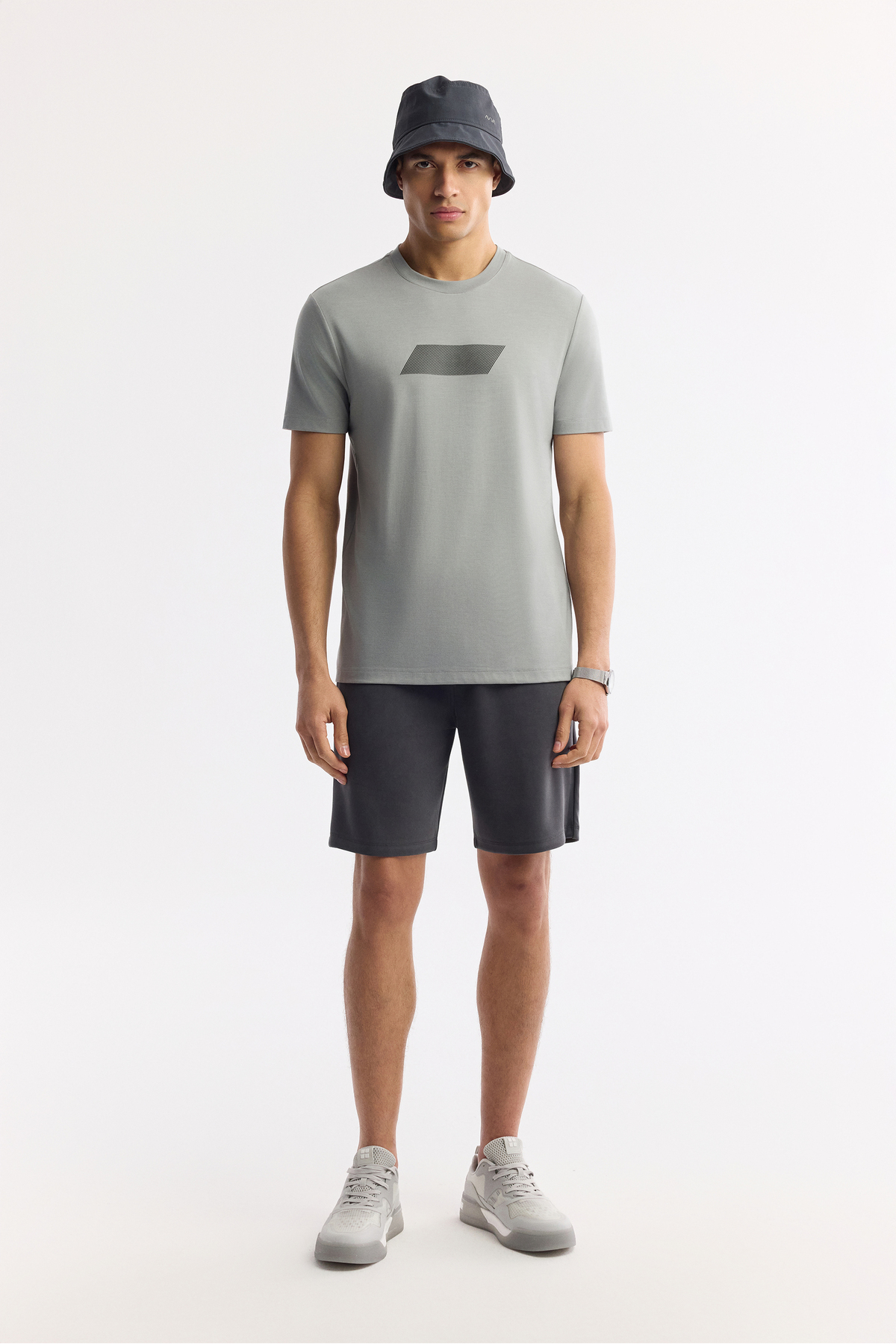 Avva Erkek Gri Bisiklet Yaka Baskılı Rayon Soft Touch Regular Fit T-Shirt A51Y1031 görsel 7