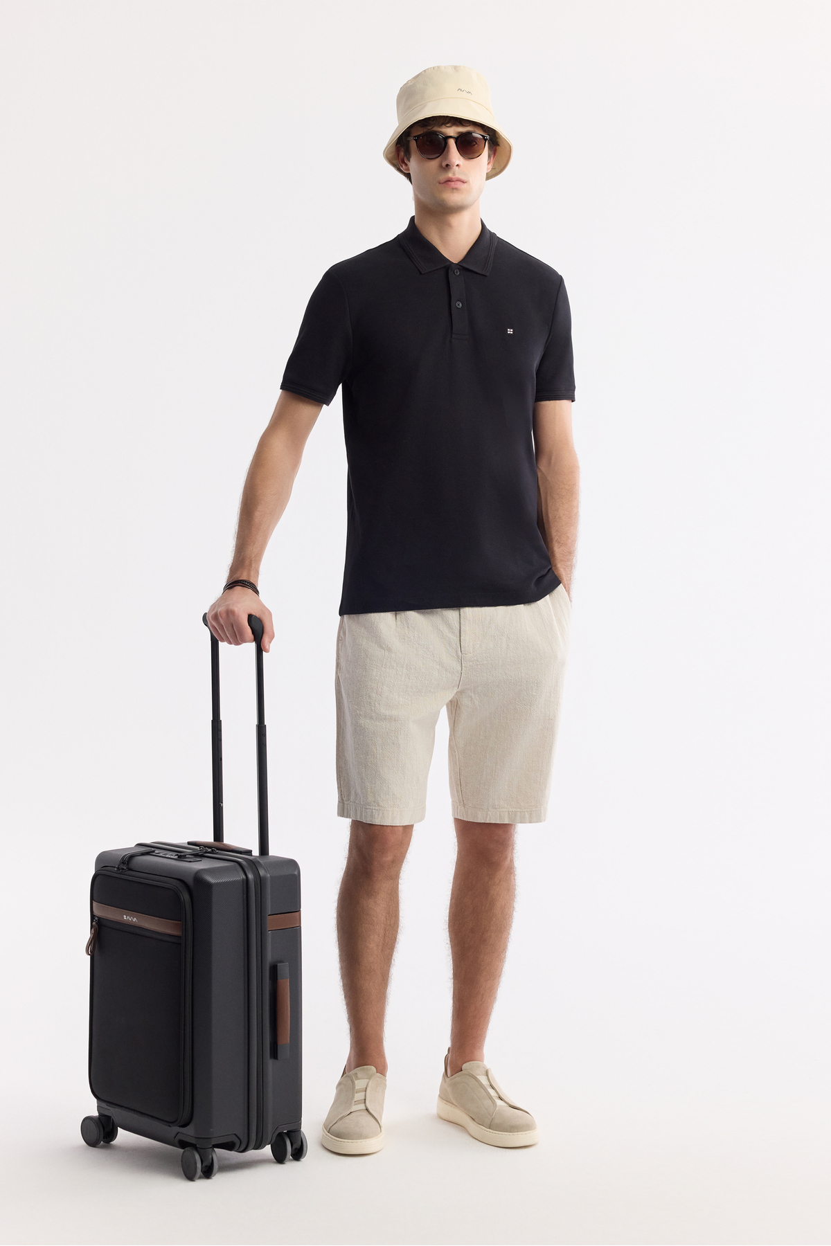 Avva Erkek Siyah Kıvrılmaz Polo Yaka %100 Pamuk Basic Regular Fit T-Shirt B001032 görsel 6