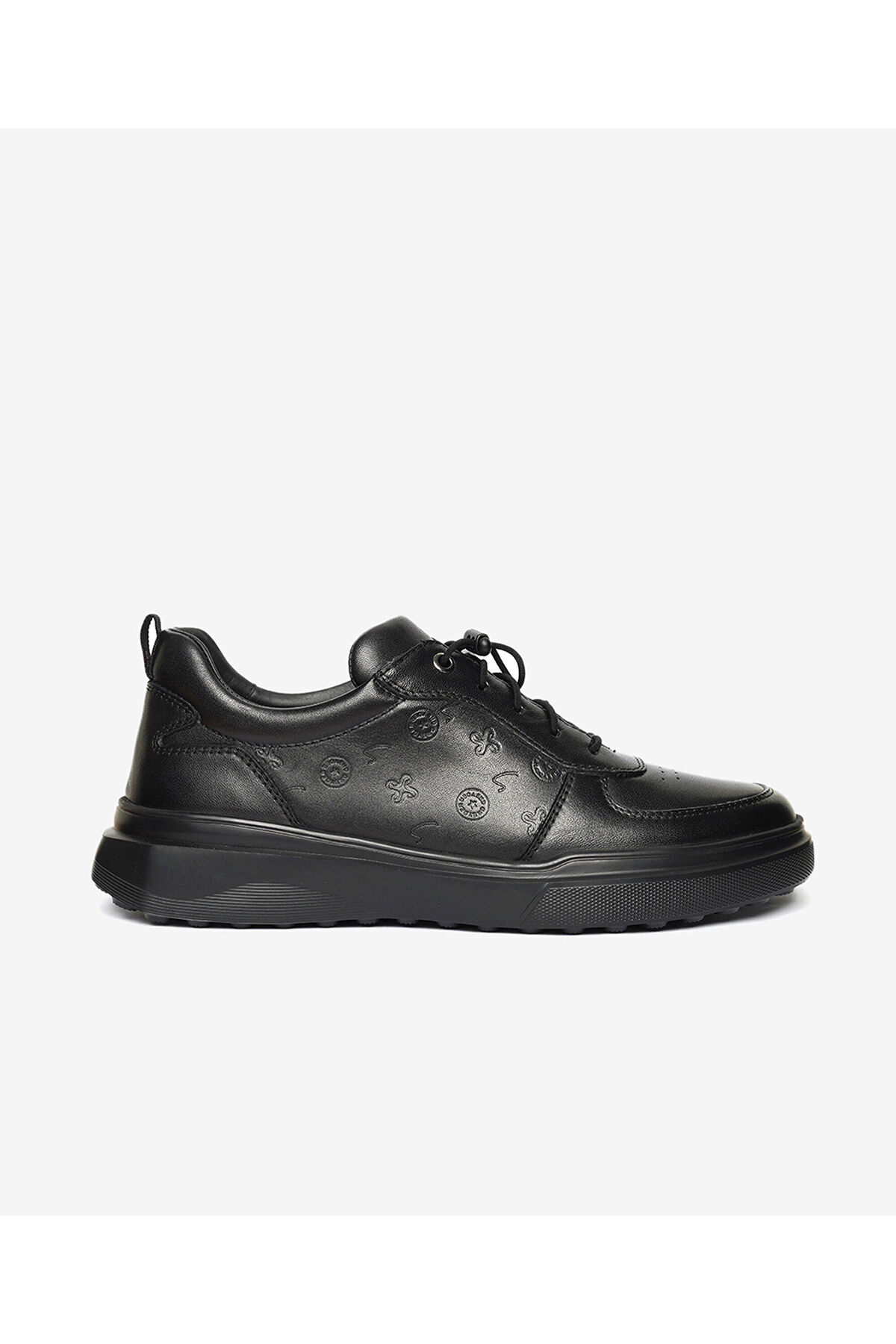 Erkek Siyah Hakiki Deri Sneaker Ayakkabı 4K1UA17740