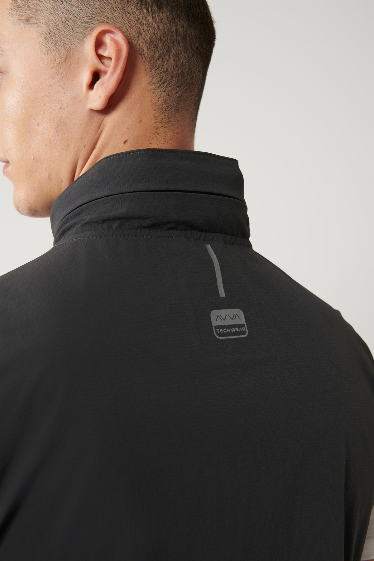 Avva Erkek Antrasit Dik Yaka Kapüşonlu Fermuarlı Su itici Bi-Stretch Comfort Fit Yelek A41Y6535 görsel 7