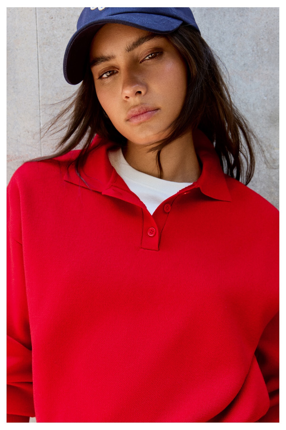 Bershka Oversize polo yaka kazak görsel 6