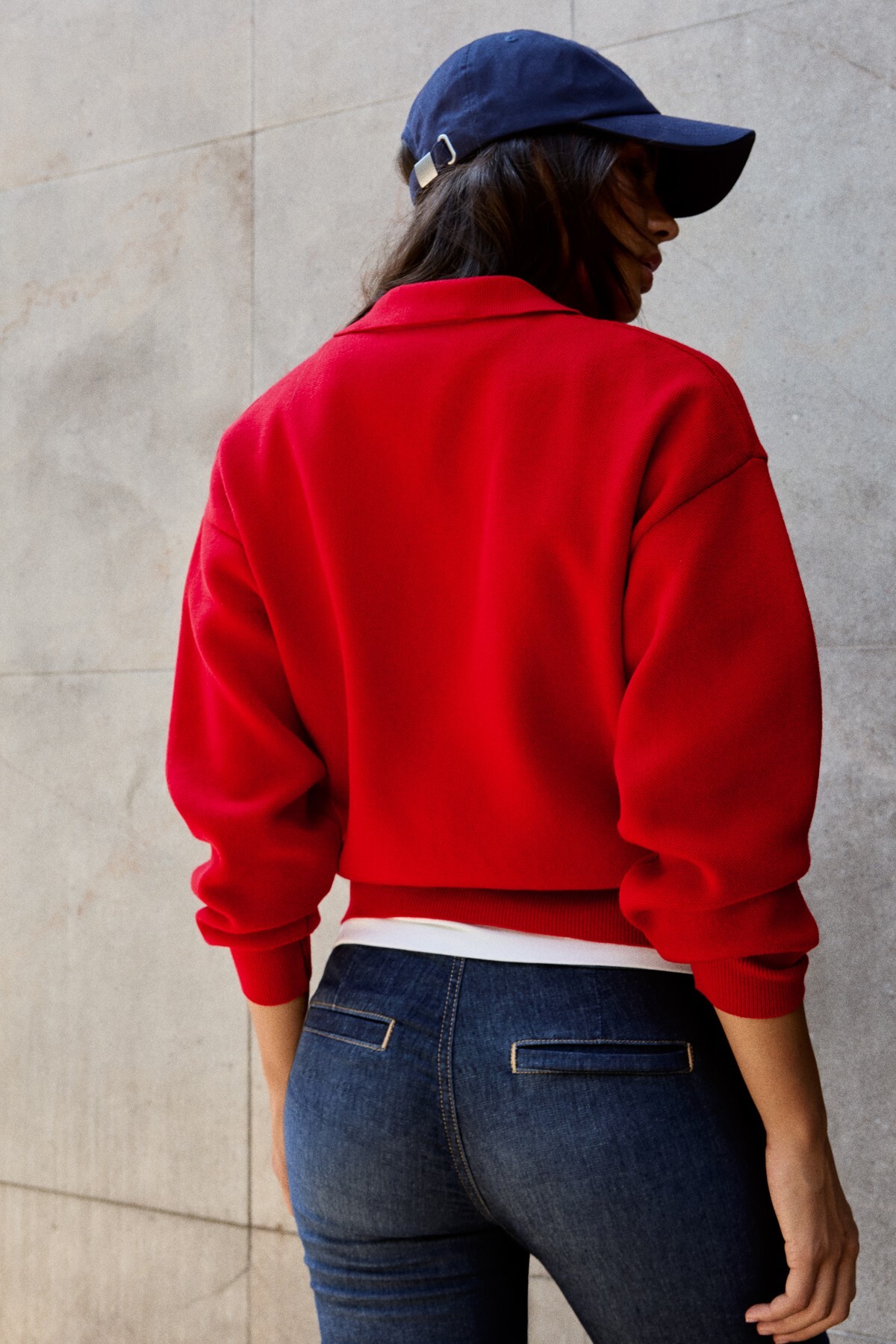 Bershka Oversize polo yaka kazak görsel 3