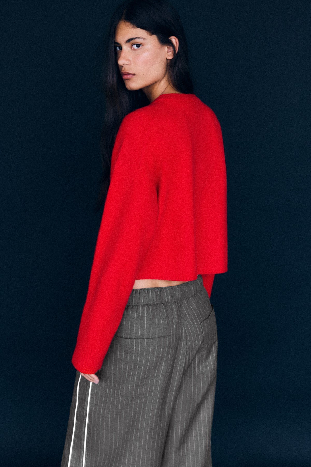Bershka Soft touch bisiklet yaka ceket görsel 3