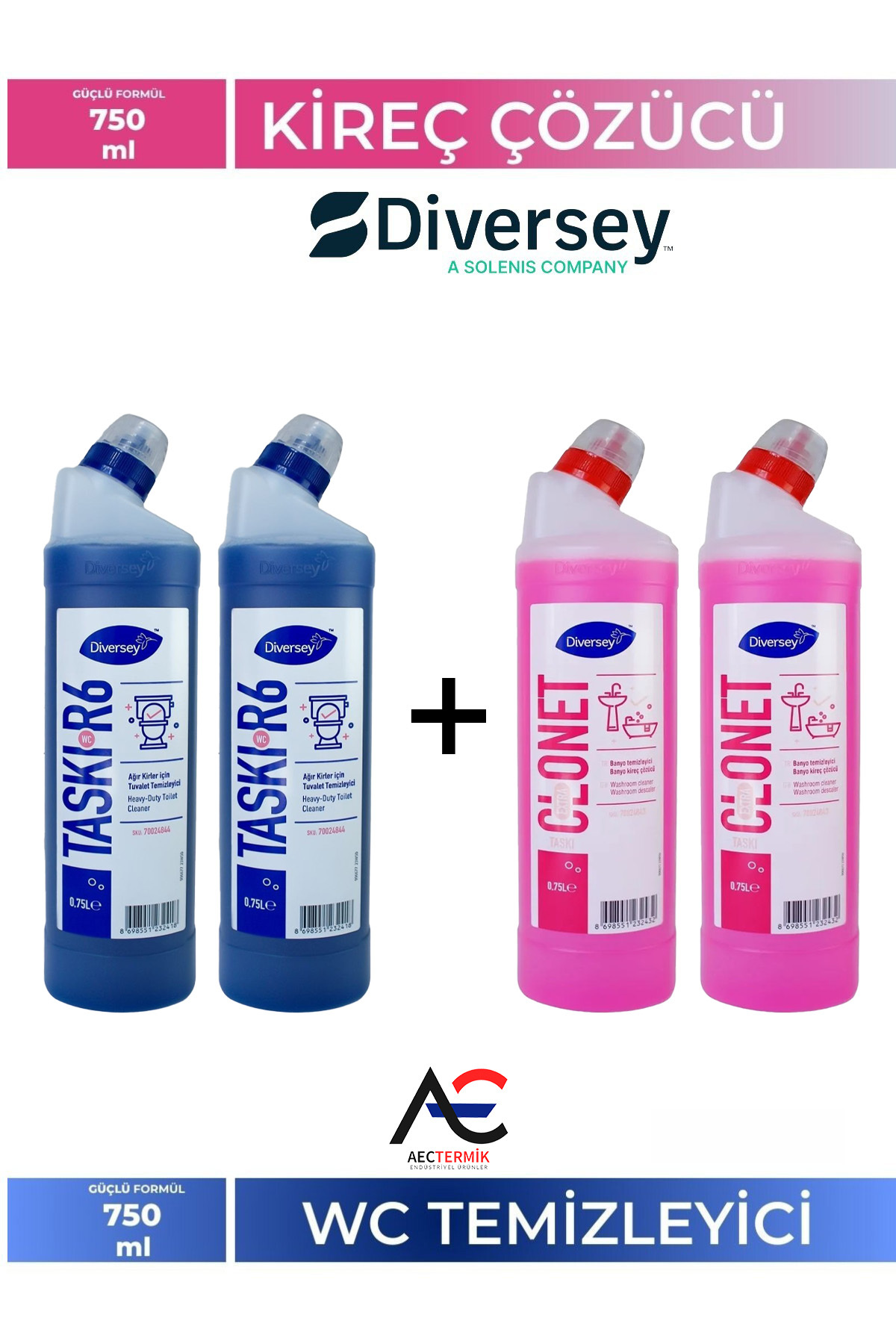 Diversey 2 Adet Room Care R6 750 Ml + 2 Adet Taski Clonet Extra
