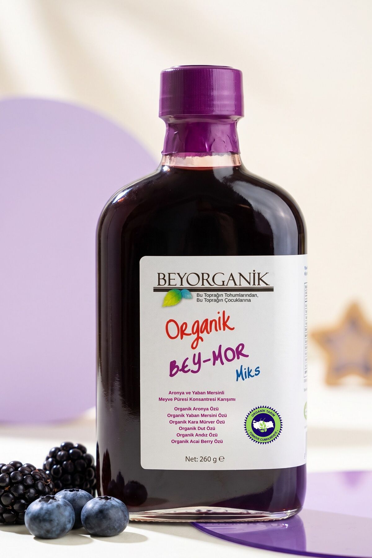 BEYORGANİK Organik Bey Mor Meyveli Mıx 260gr
