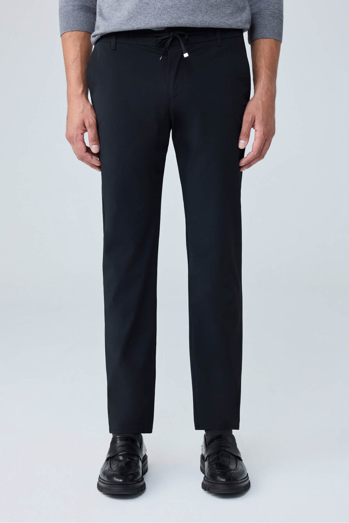 Erkek Beli Lastikli Comfort Fit Pantolon Siyah 0170DDNGR — مشکی 0170DNGR — تصویر 4 از 7