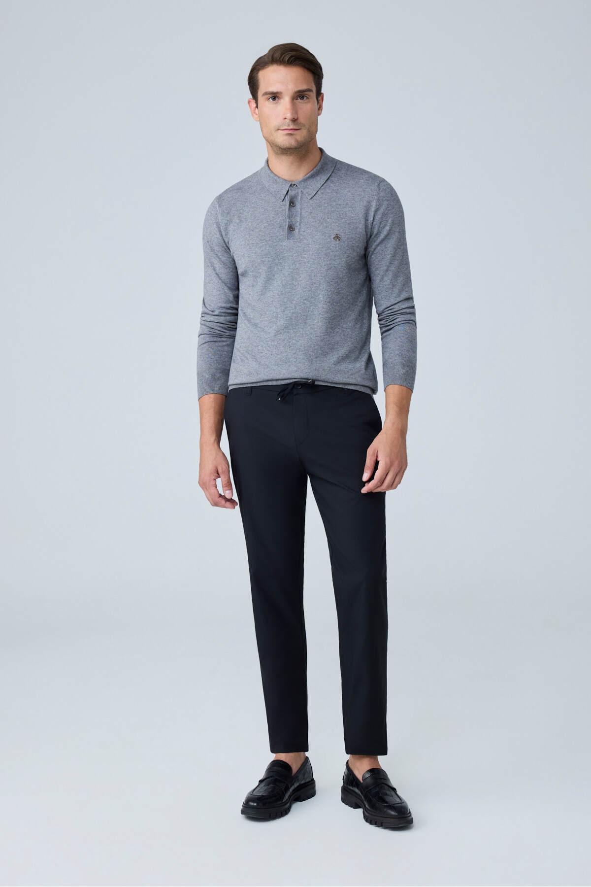 Erkek Comfort Fit Premium Poliamid Kumaş Jogger Siyah Pantolon - 252DNGR — مشکی 0252DNGR — تصویر 3 از 9