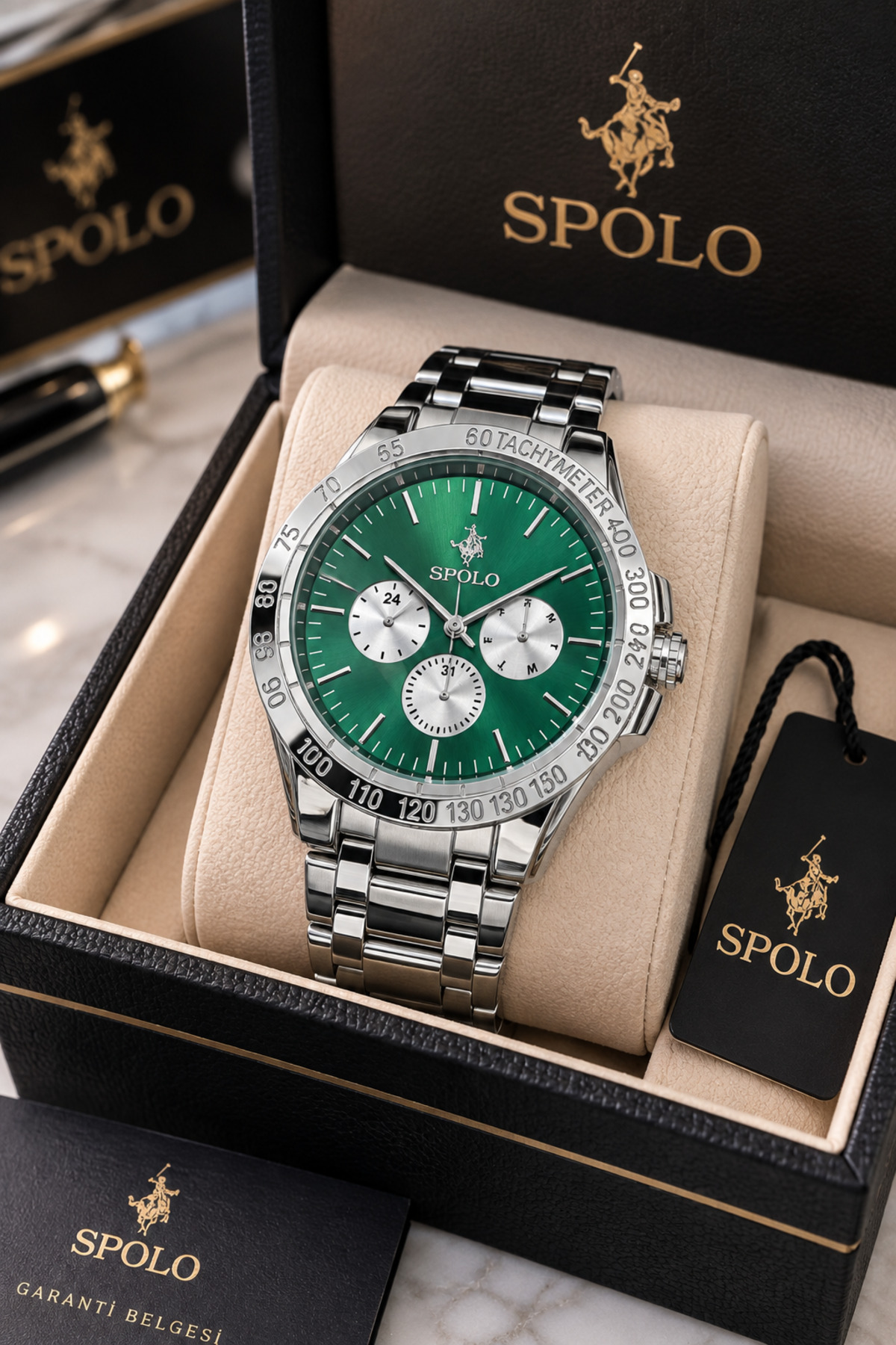S.POLO Yeni Sezon gümüş Renk Metal Kordon Erkek Kol Saati Bileklik Hediyeli Babalar Günü Hediyesi