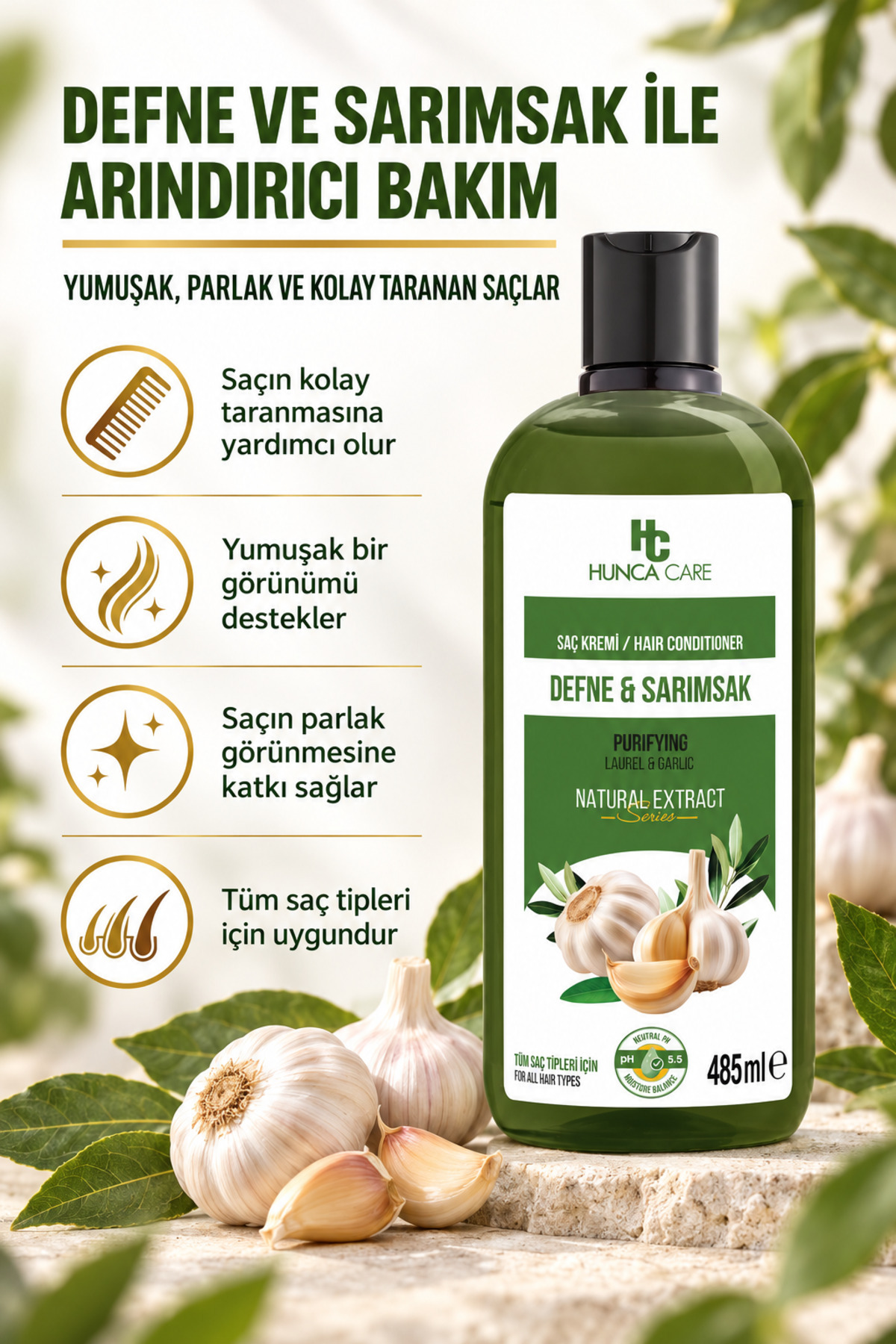 Care Defne Ve Sarımsaklı Saç Bakım Kremi 400 ml — 84977 — تصویر 2 از 5